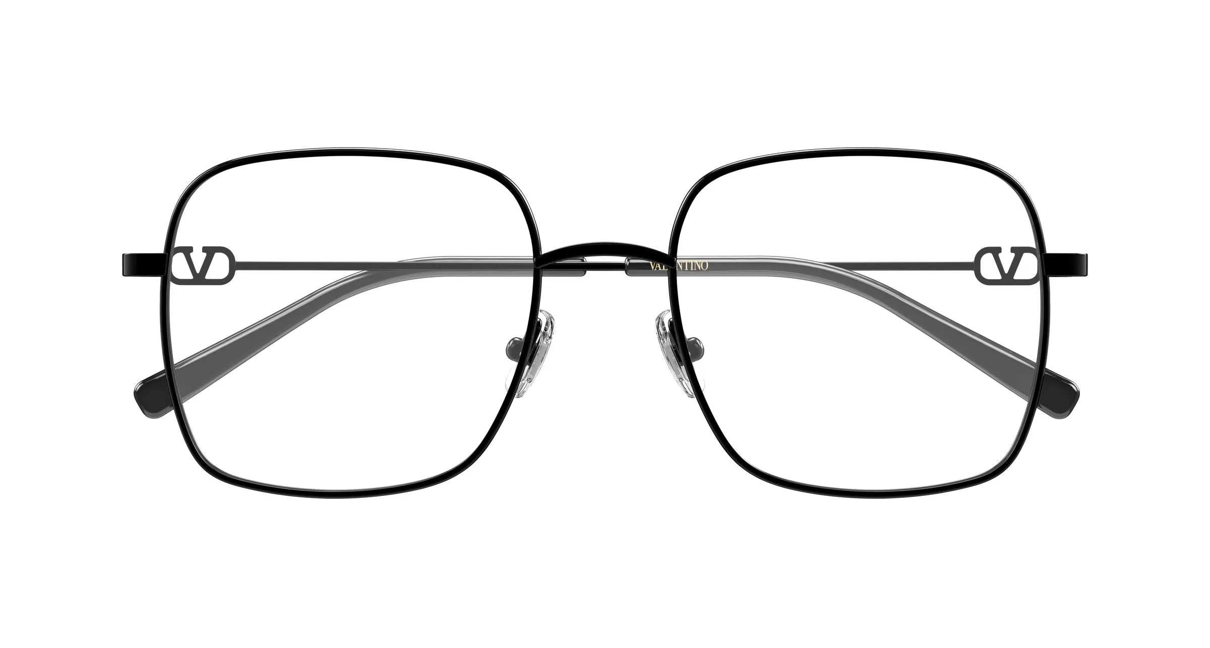 Valentino VG0030O 005 Montature da vista Metallo Nero Trasparente Squadrata - immagine 2