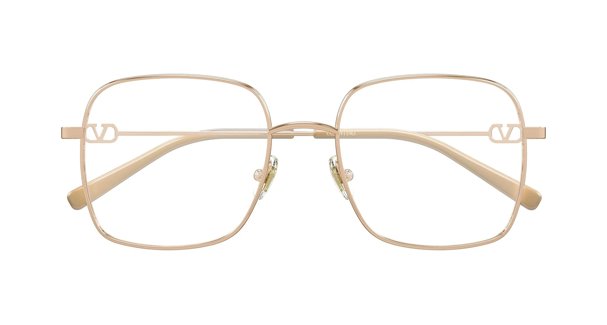 Valentino VG0030O 004 Montature da vista Metallo Oro Trasparente Squadrata - immagine 2