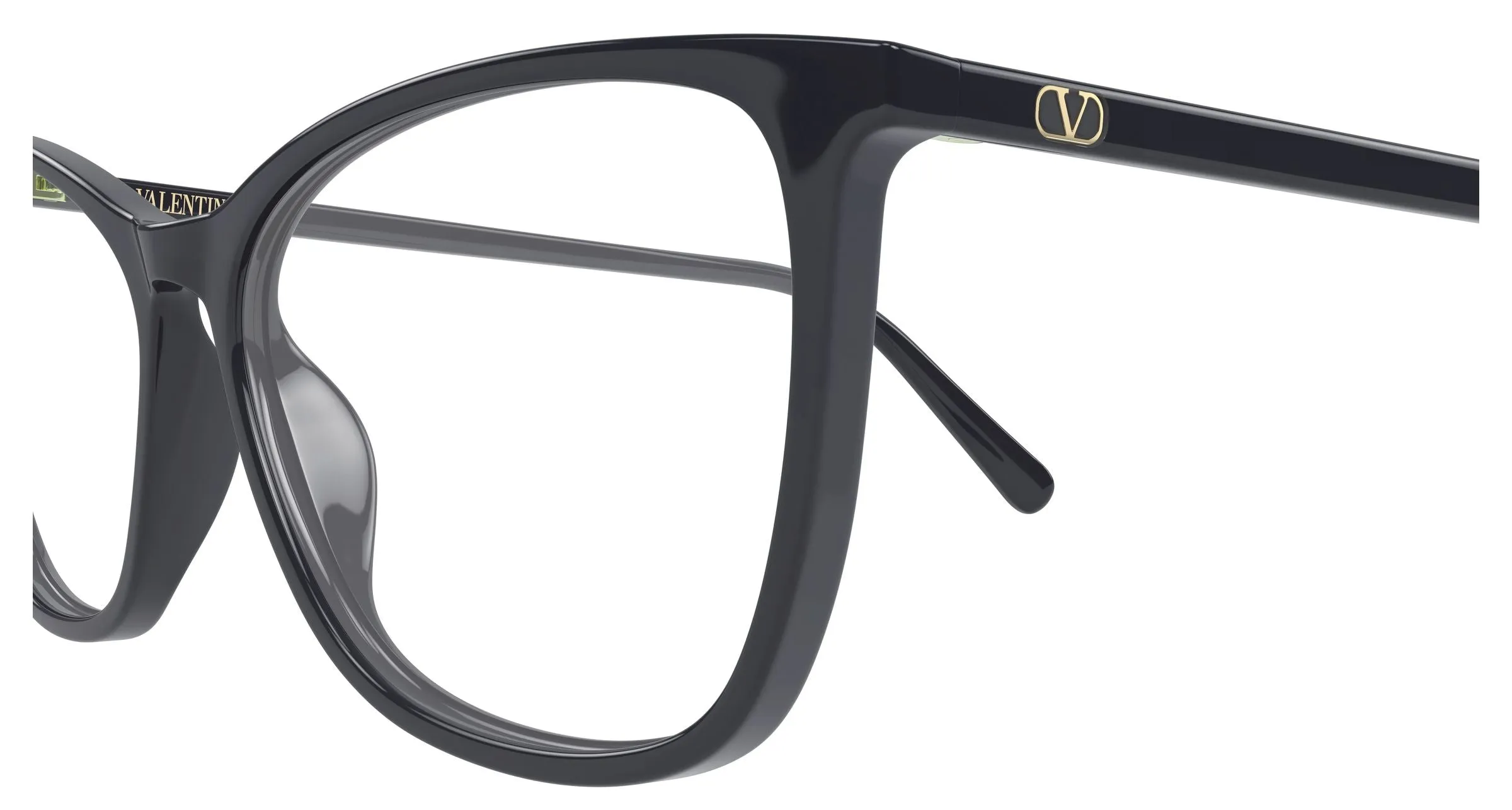 Valentino VG0024O 012 Montature da vista Acetato Grigio Trasparente Cat Eye - immagine 3