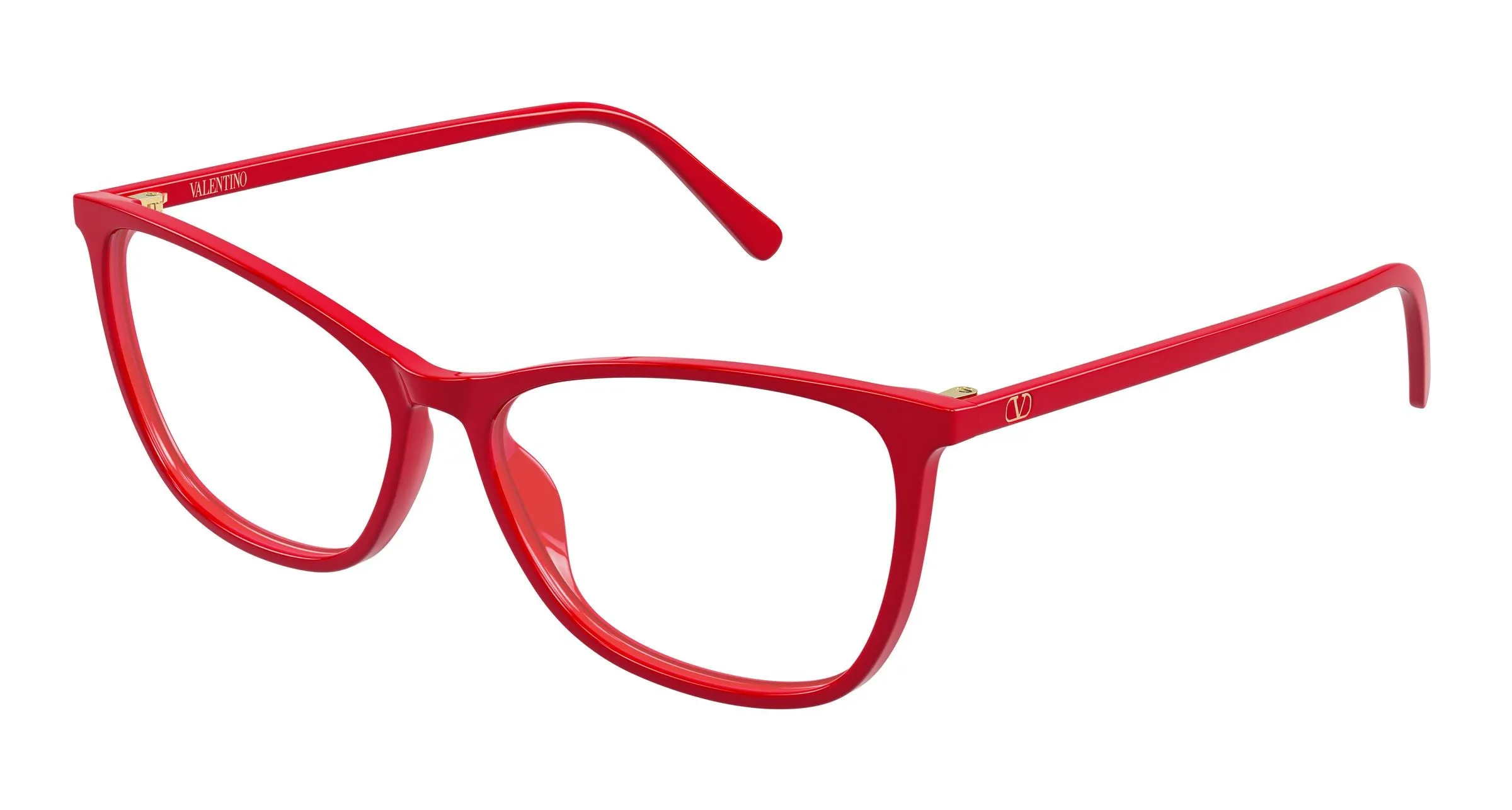 Valentino VG0024O 011 Montature da vista Acetato Rosso Trasparente Cat Eye - immagine 1