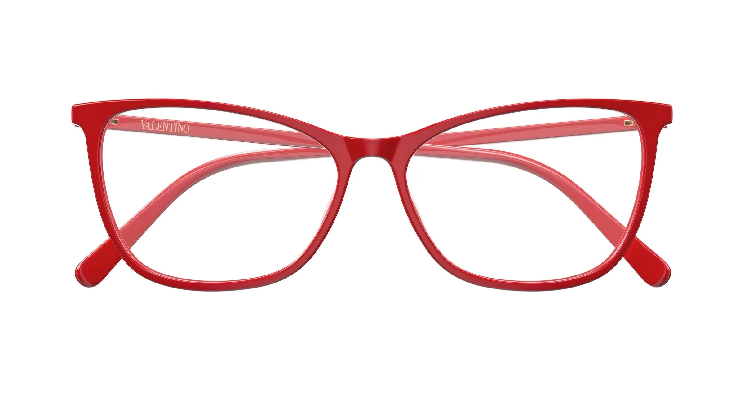 Valentino VG0024O 011 Montature da vista Acetato Rosso Trasparente Cat Eye - immagine 2