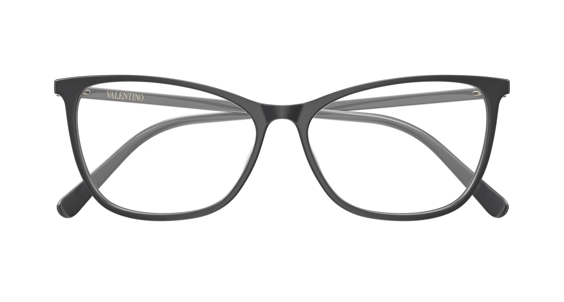 Valentino VG0024O 010 Montature da vista Acetato Grigio Trasparente Cat Eye - immagine 2