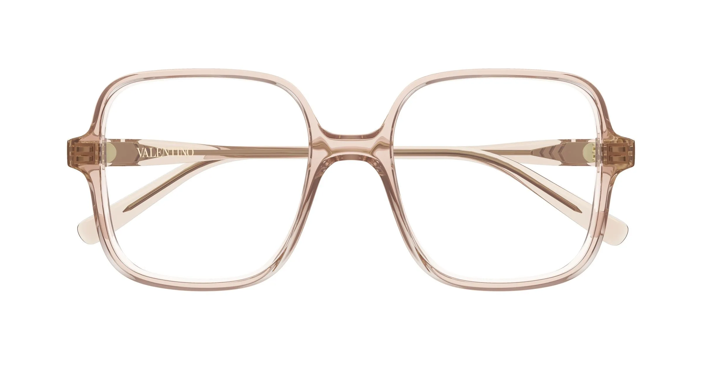 Valentino VG0021O 006 Montature da vista Acetato Beige Trasparente Rotonda - immagine 2