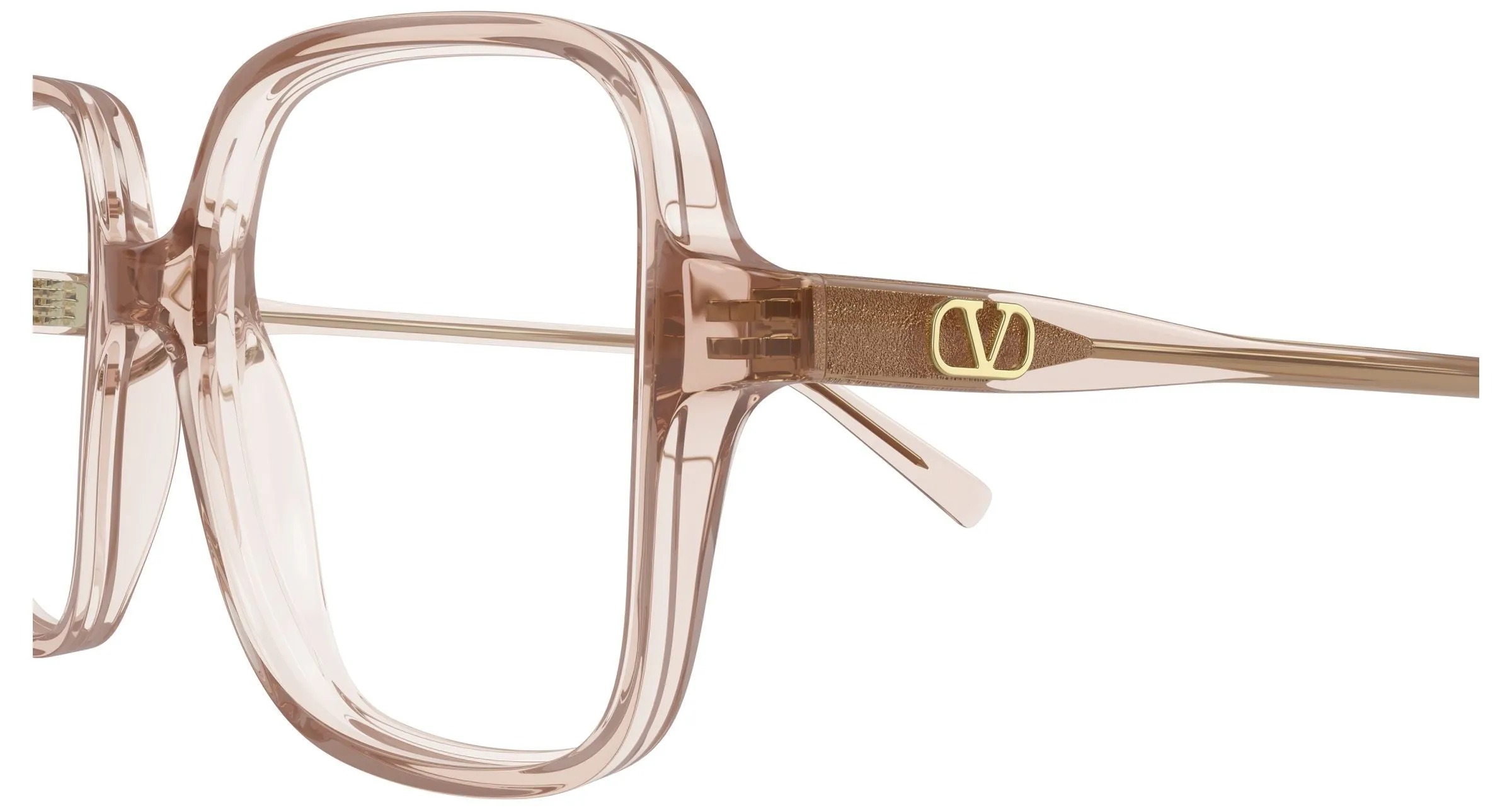 Valentino VG0021O 006 Montature da vista Acetato Beige Trasparente Rotonda - immagine 3