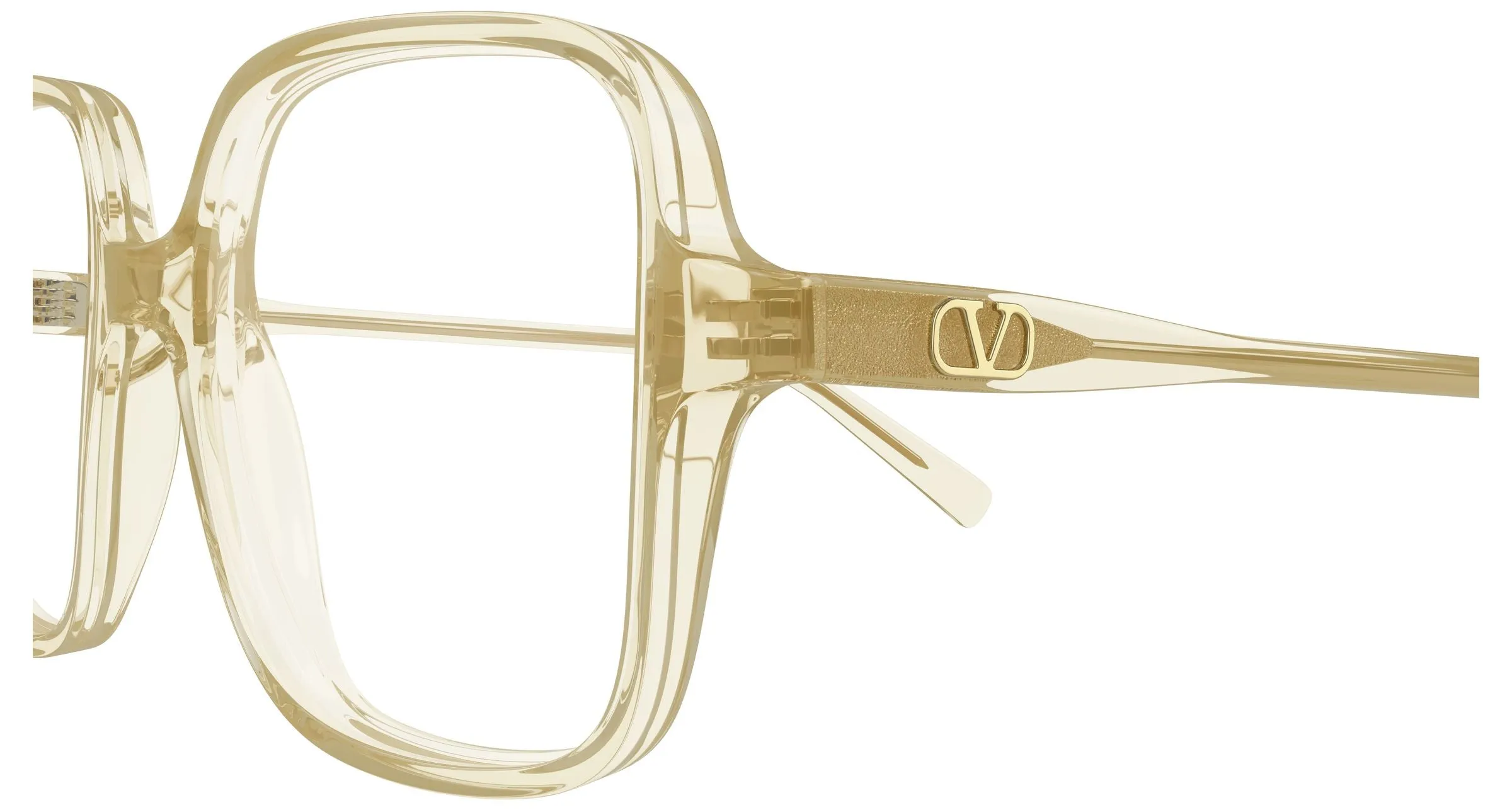 Valentino VG0021O 005 Montature da vista Acetato Arancione Trasparente Rotonda - immagine 3