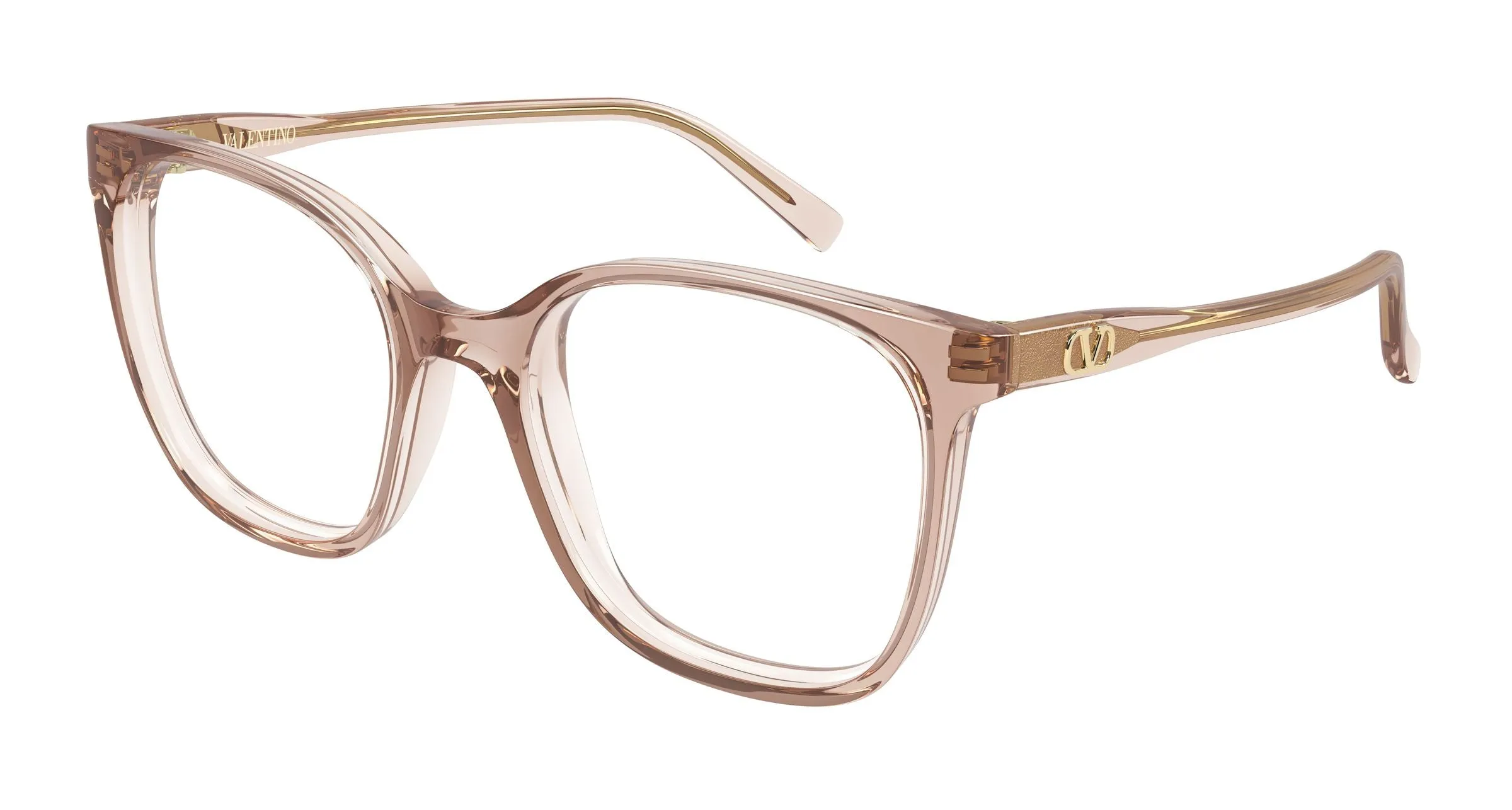 Valentino VG0019O 012 Montature da vista Acetato Beige Trasparente Squadrata - immagine 1