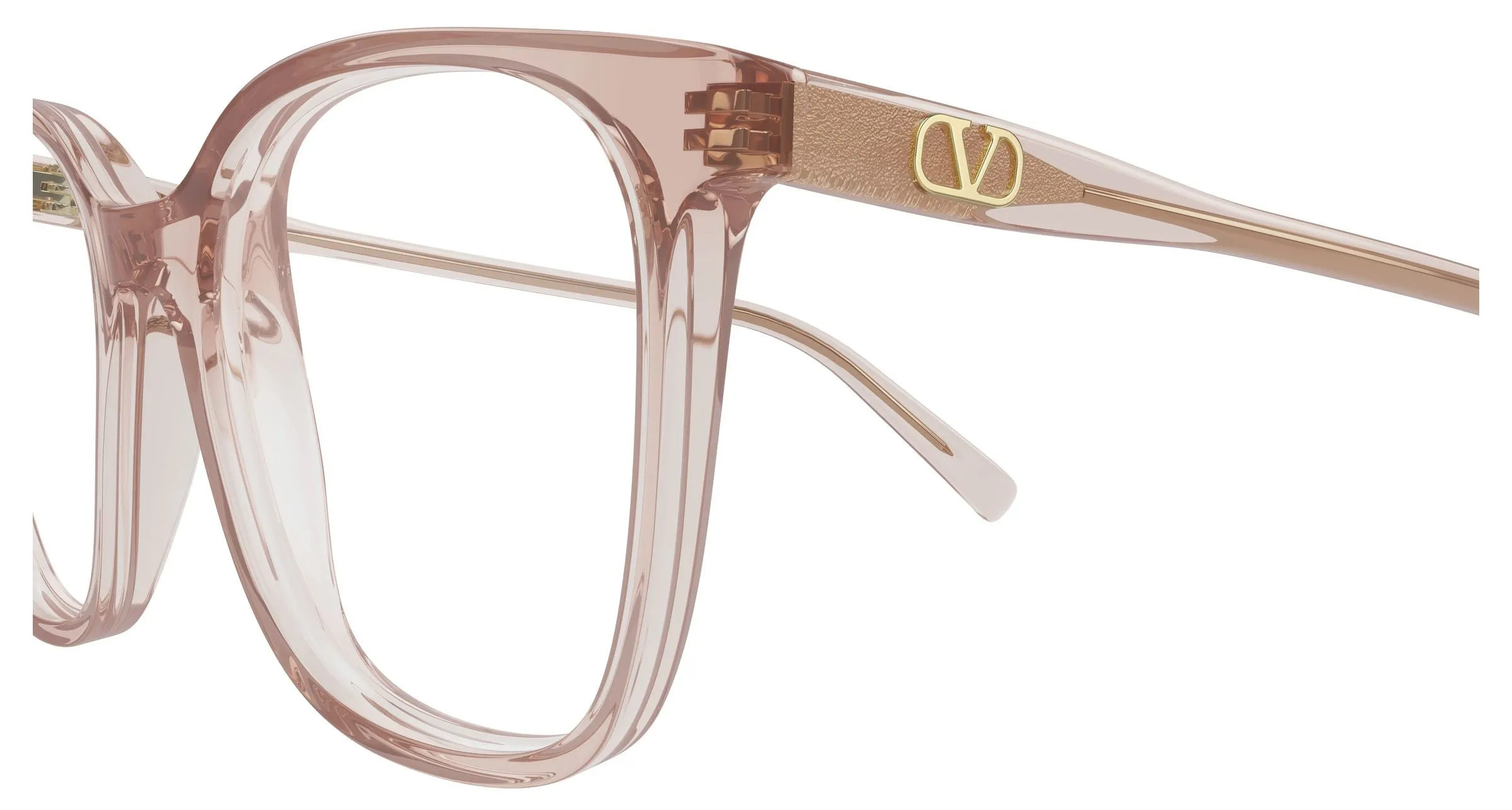 Valentino VG0019O 012 Montature da vista Acetato Beige Trasparente Squadrata - immagine 3
