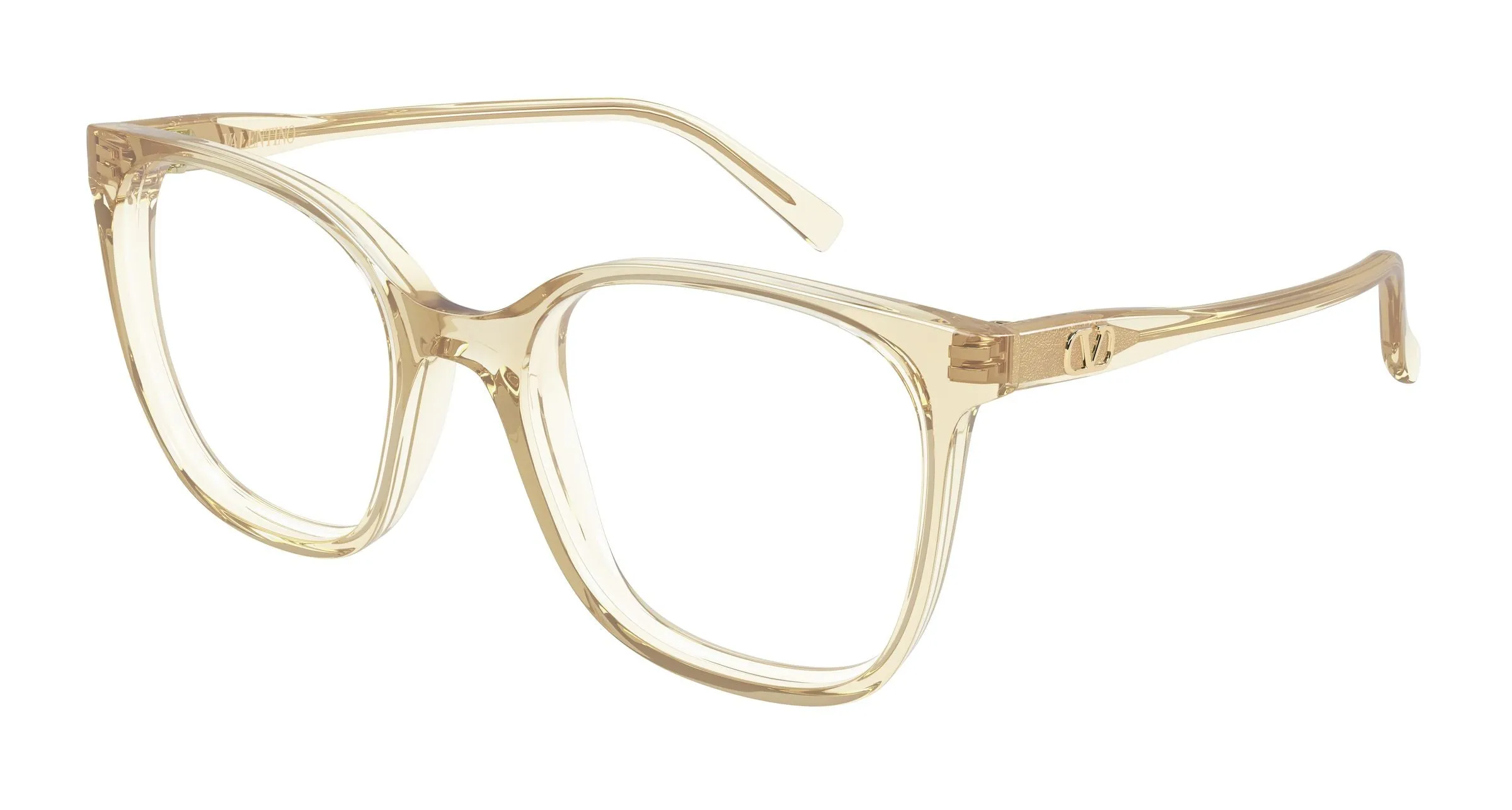 Valentino VG0019O 011 Montature da vista Acetato Arancione Trasparente Squadrata - immagine 1