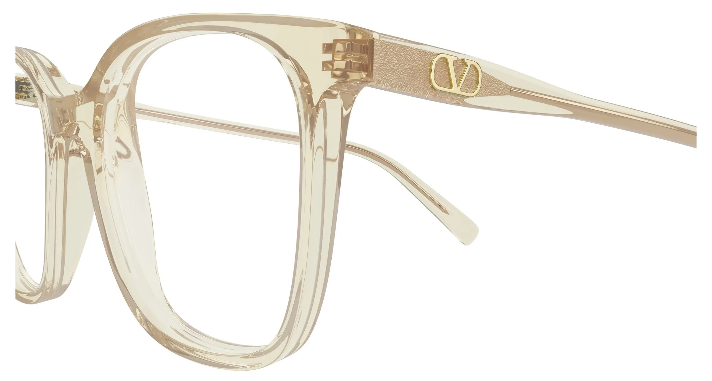 Valentino VG0019O 011 Montature da vista Acetato Arancione Trasparente Squadrata - immagine 3