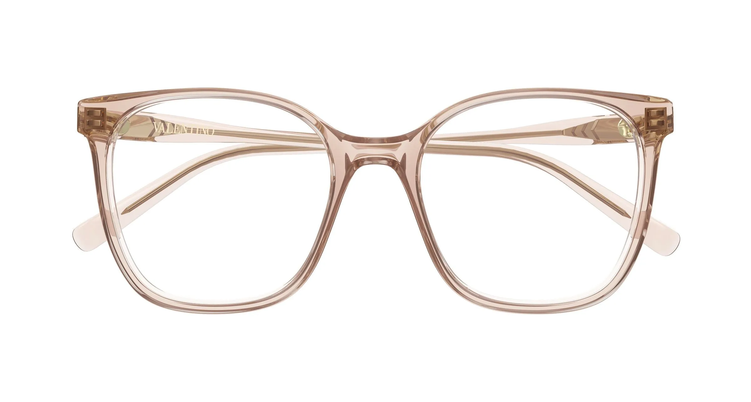 Valentino VG0019O 010 Montature da vista Acetato Beige Trasparente Squadrata - immagine 2