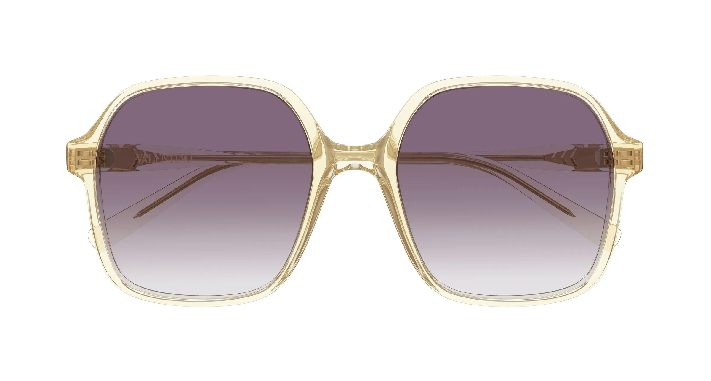 Valentino VG0018S 007 Occhiali da sole Acetato Arancione Viola Squadrata Sfumato - immagine 2