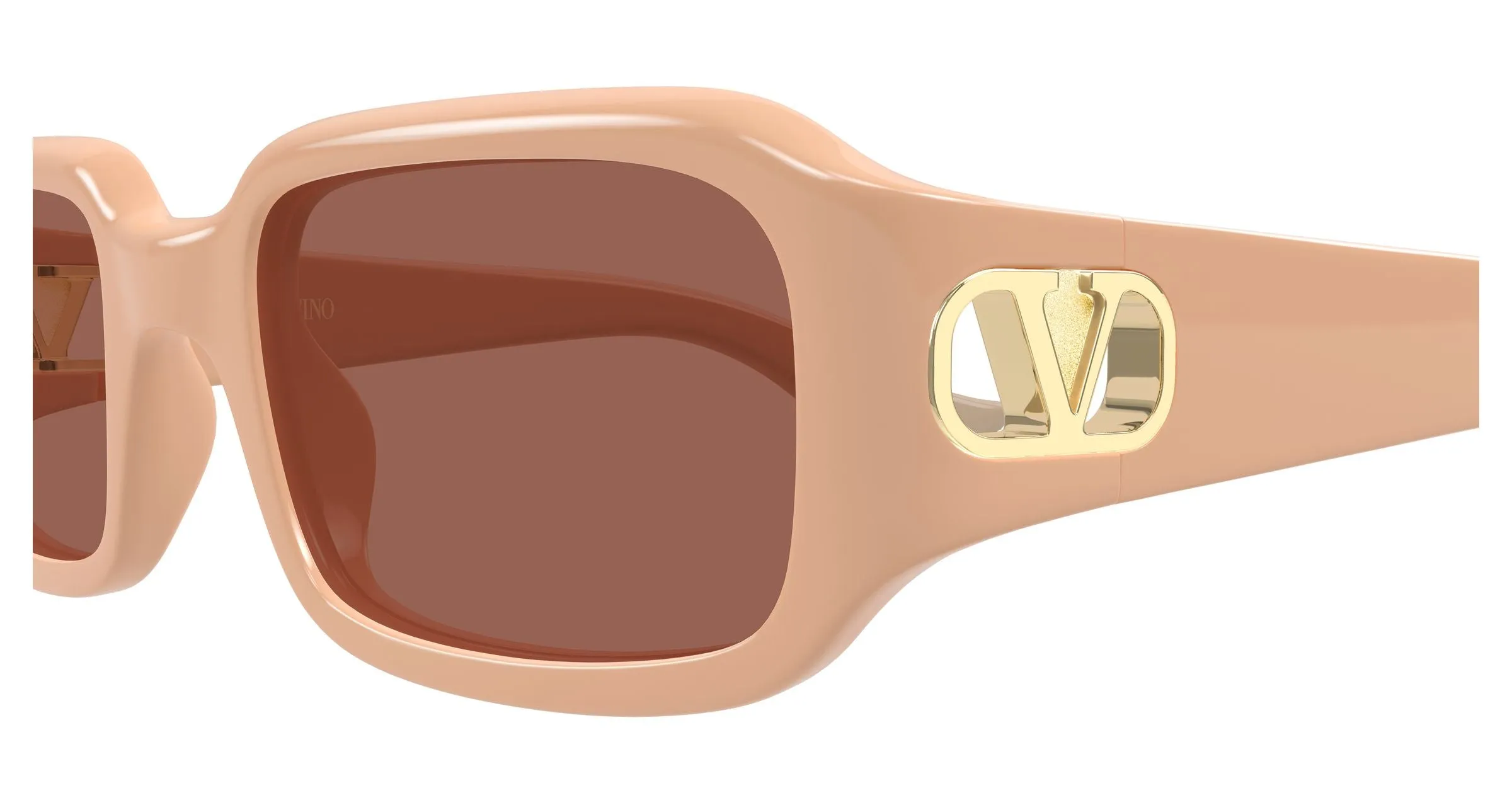 Valentino VG0016S 006 Occhiali da sole Bio-iniettato Beige Marrone Squadrata - immagine 3