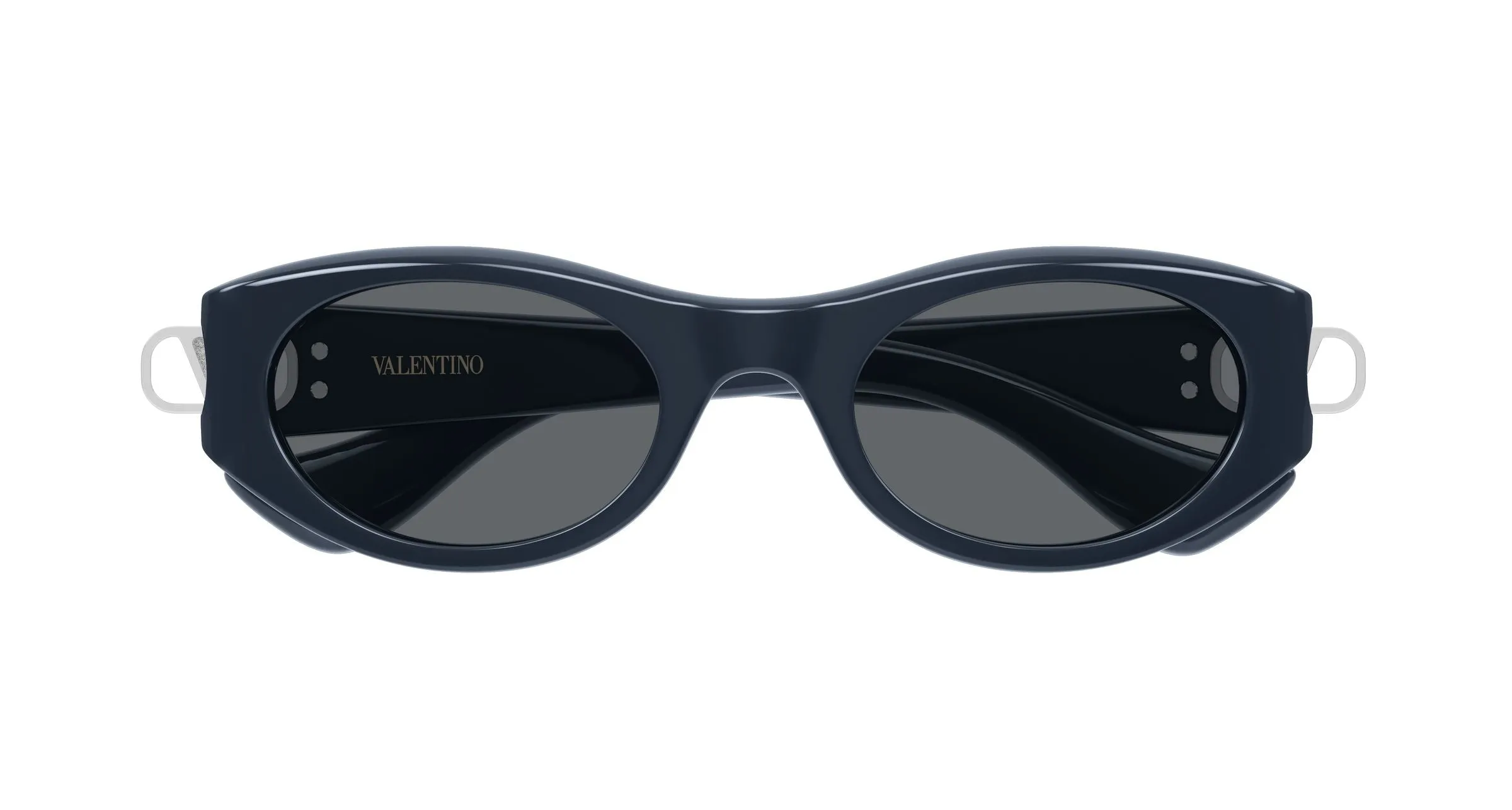 Valentino VG0015S 006 Occhiali da sole Bio-iniettato Blu Grigio Rotonda - immagine 2