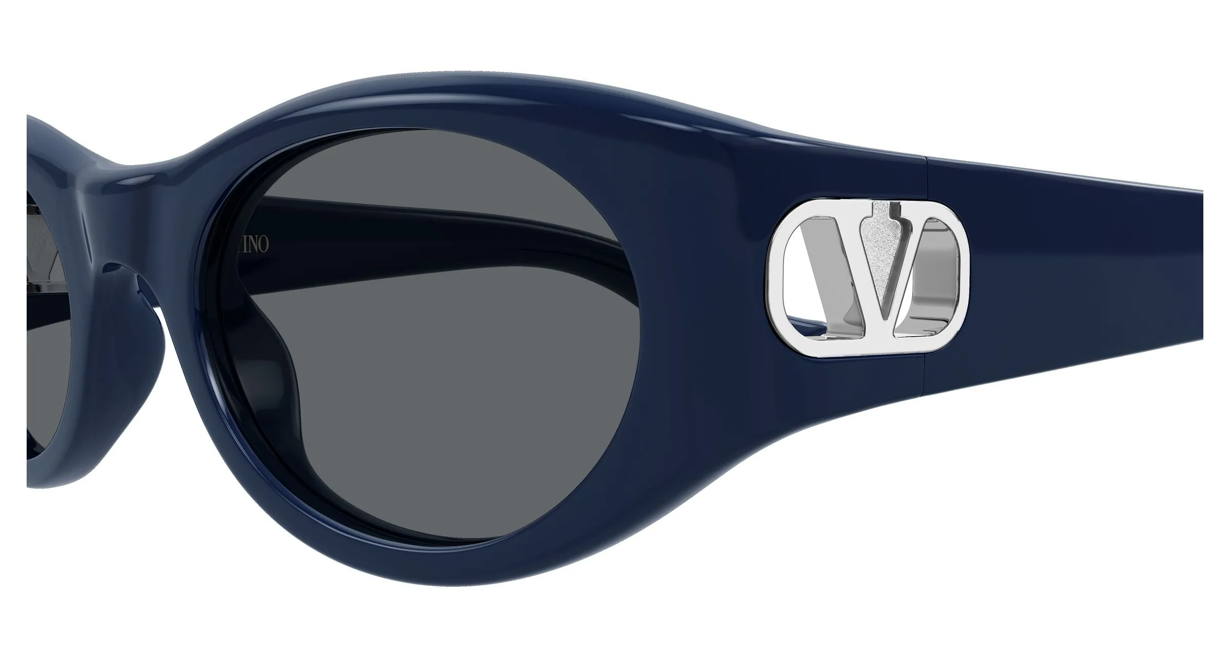 Valentino VG0015S 006 Occhiali da sole Bio-iniettato Blu Grigio Rotonda - immagine 3