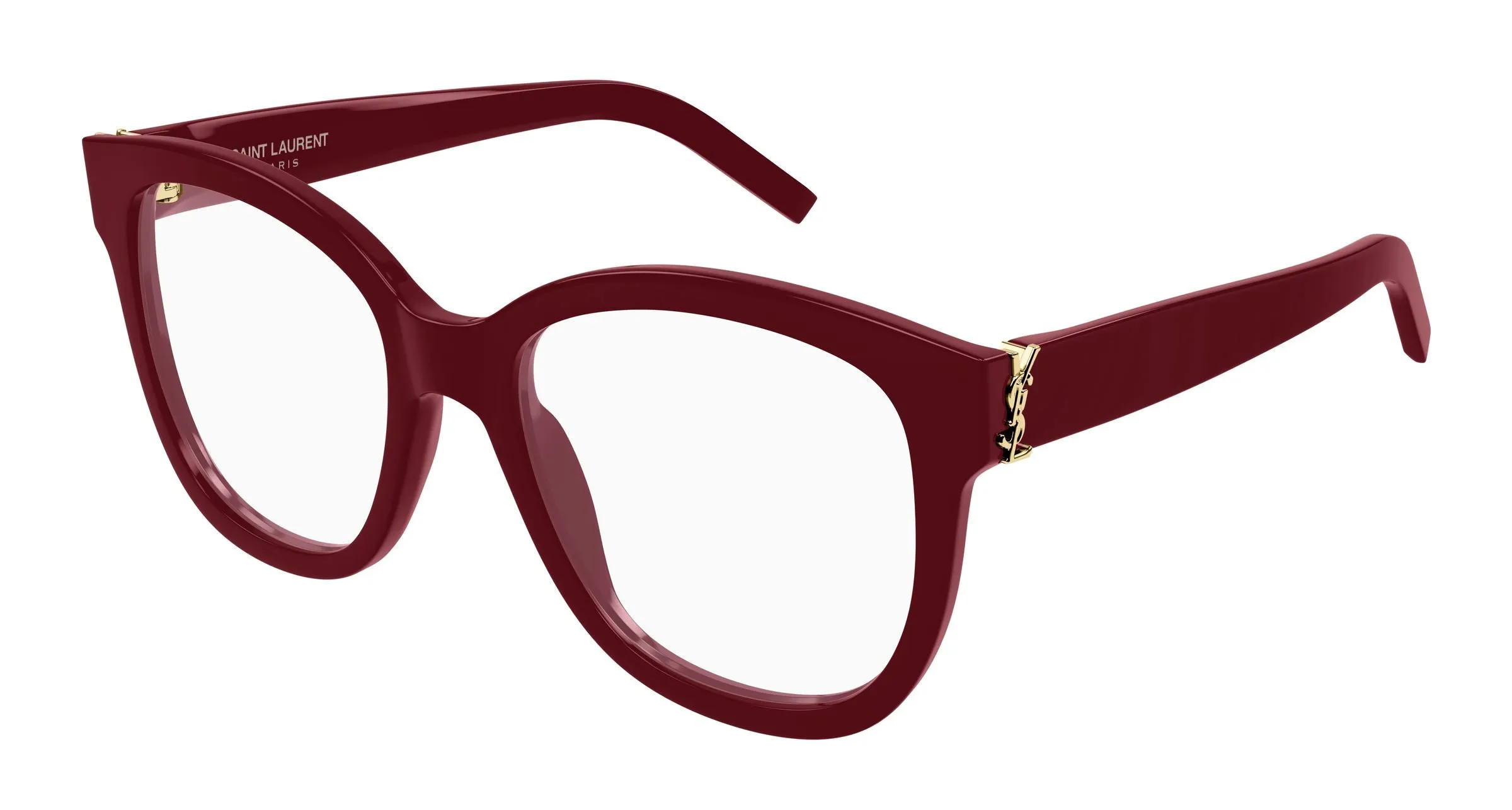 SAINT LAURENT SL M97 013 Montature da vista Acetato Rosso Trasparente Squadrata - immagine 1