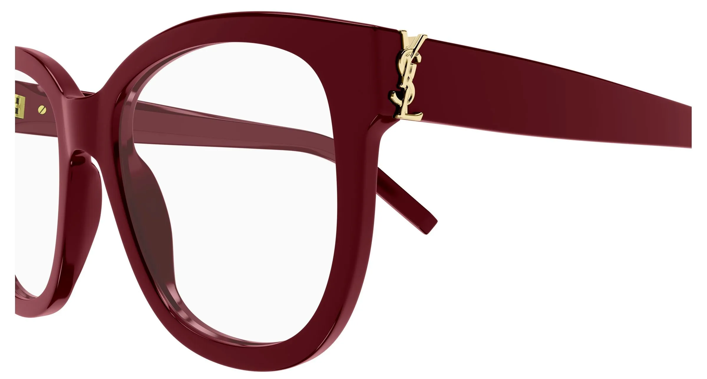 SAINT LAURENT SL M97 013 Montature da vista Acetato Rosso Trasparente Squadrata - immagine 3