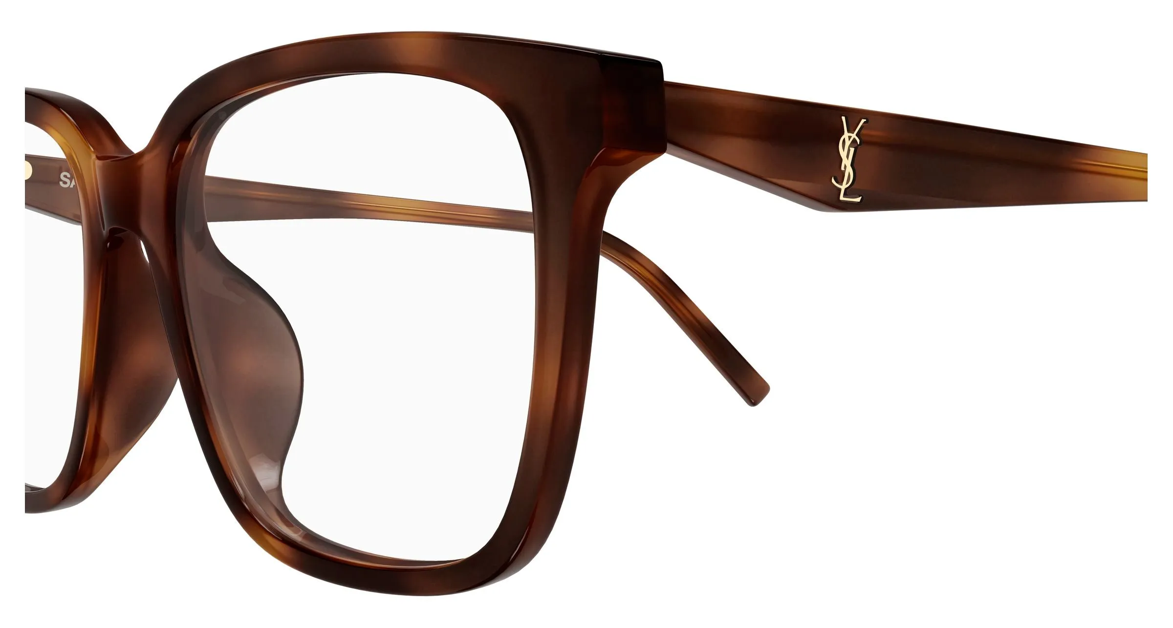 SAINT LAURENT SL M191/F 003 Montature da vista Acetato Havana Trasparente Cat Eye - immagine 3