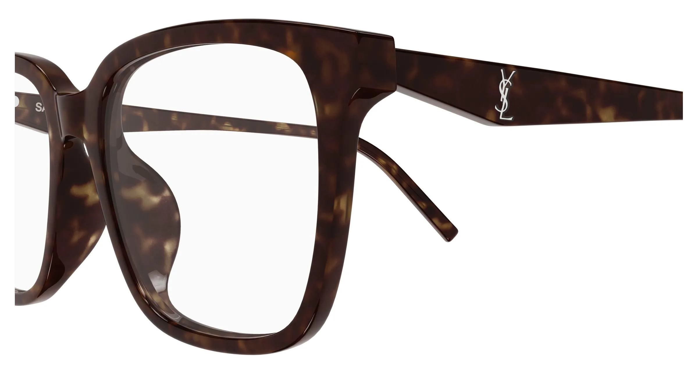 SAINT LAURENT SL M191/F 002 Montature da vista Acetato Havana Trasparente Cat Eye - immagine 3