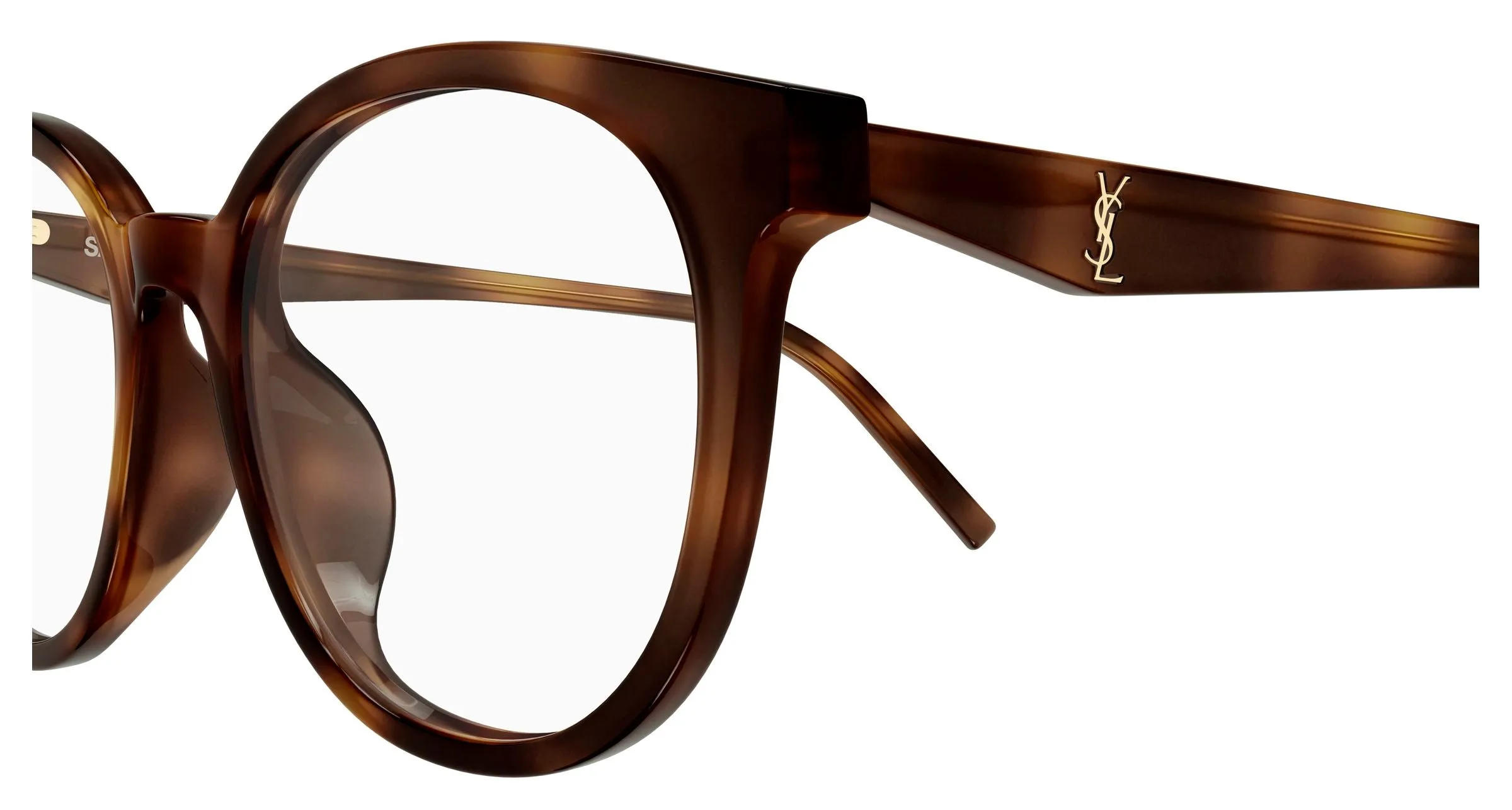 SAINT LAURENT SL M189/F 003 Montature da vista Acetato Havana Trasparente Cat Eye - immagine 3