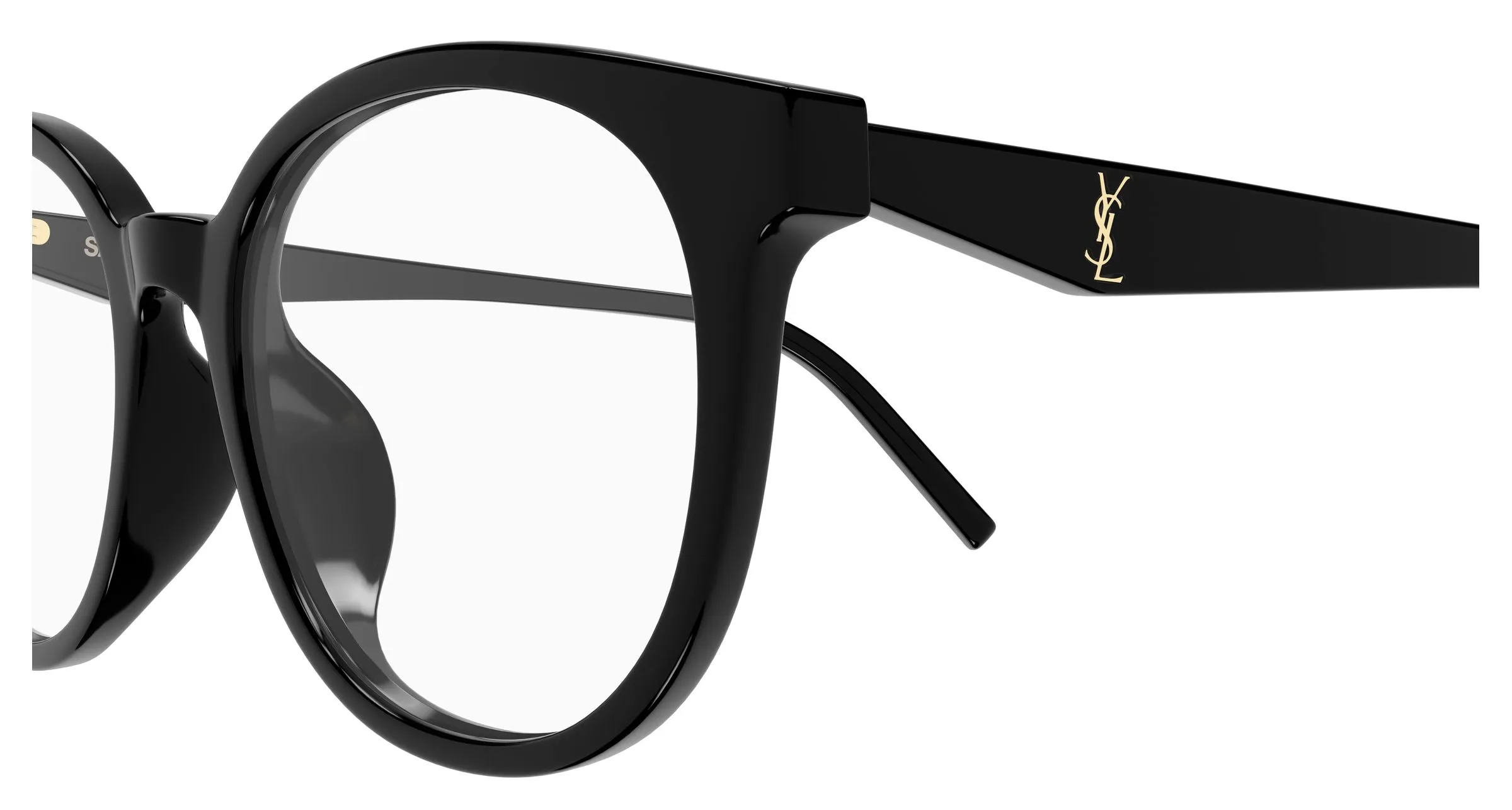 SAINT LAURENT SL M189/F 001 Montature da vista Acetato Nero Trasparente Cat Eye - immagine 3