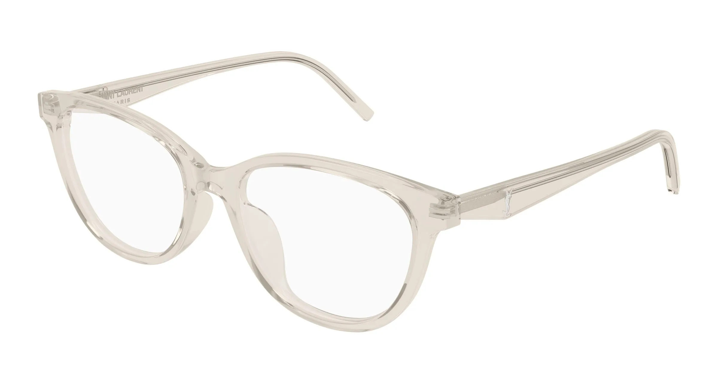 SAINT LAURENT SL M188/F 004 Montature da vista Acetato Beige Trasparente Cat Eye - immagine 1