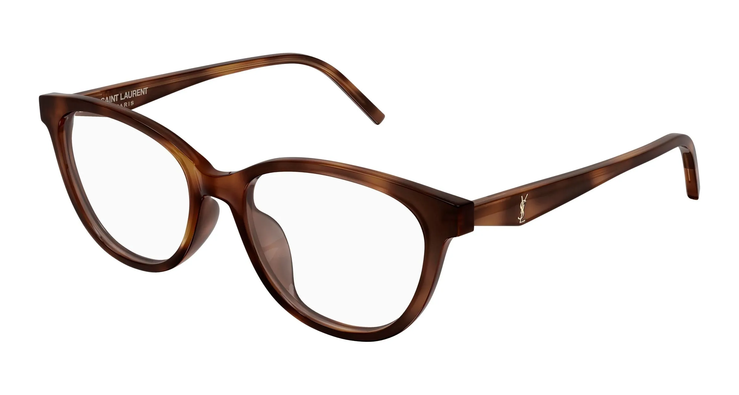 SAINT LAURENT SL M188/F 003 Montature da vista Acetato Havana Trasparente Cat Eye - immagine 1