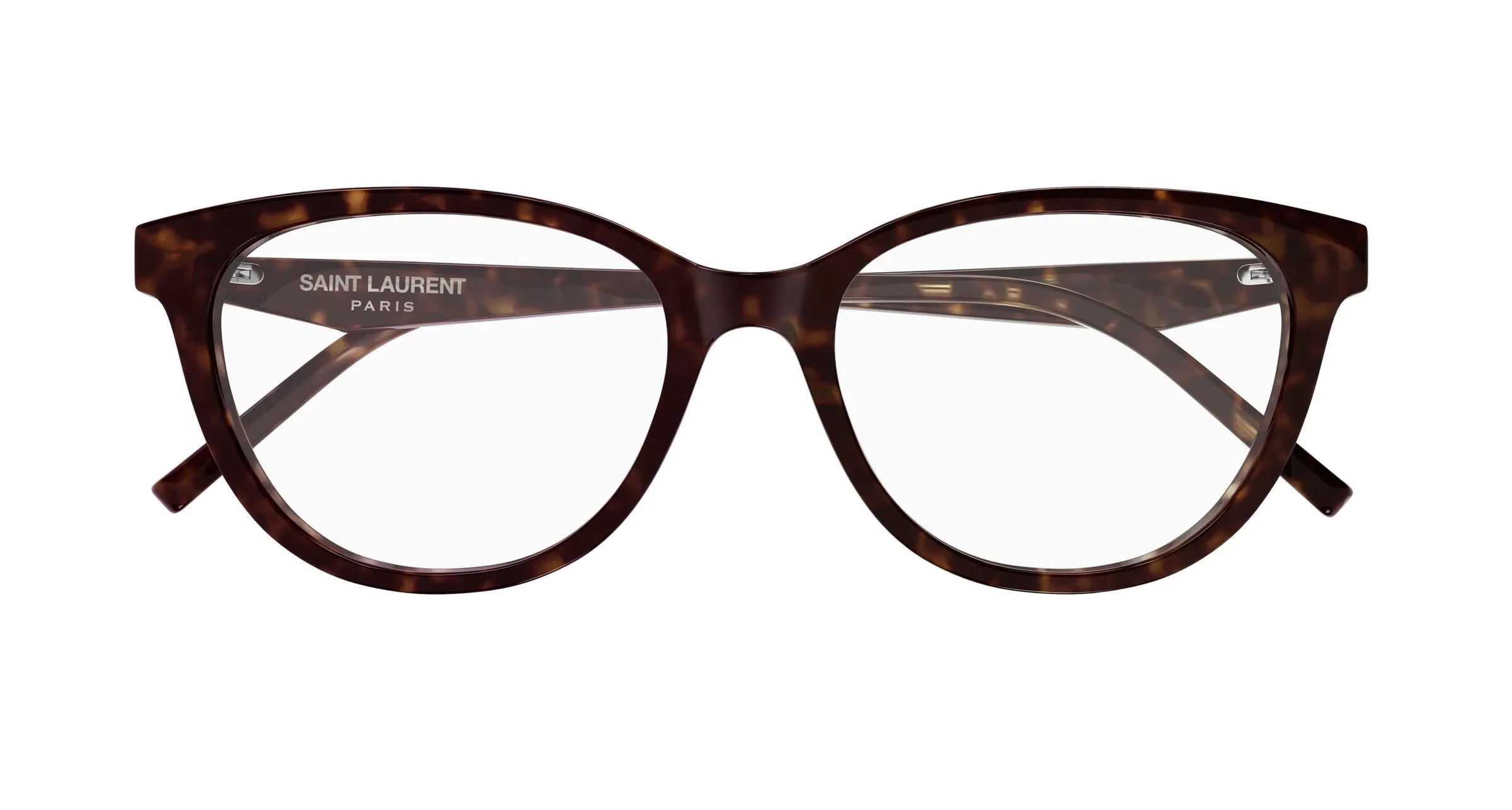 SAINT LAURENT SL M188/F 002 Montature da vista Acetato Havana Trasparente Cat Eye - immagine 2