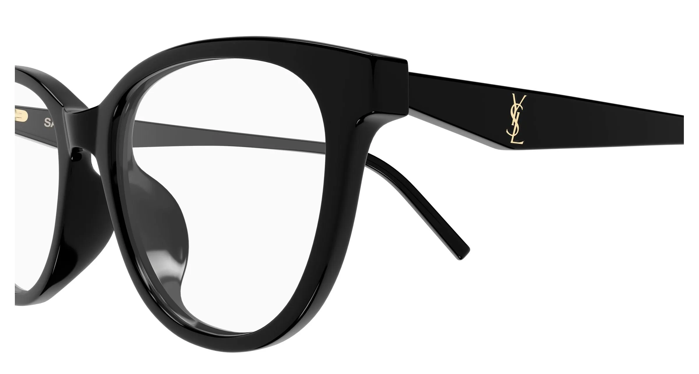SAINT LAURENT SL M188/F 001 Montature da vista Acetato Nero Trasparente Cat Eye - immagine 3