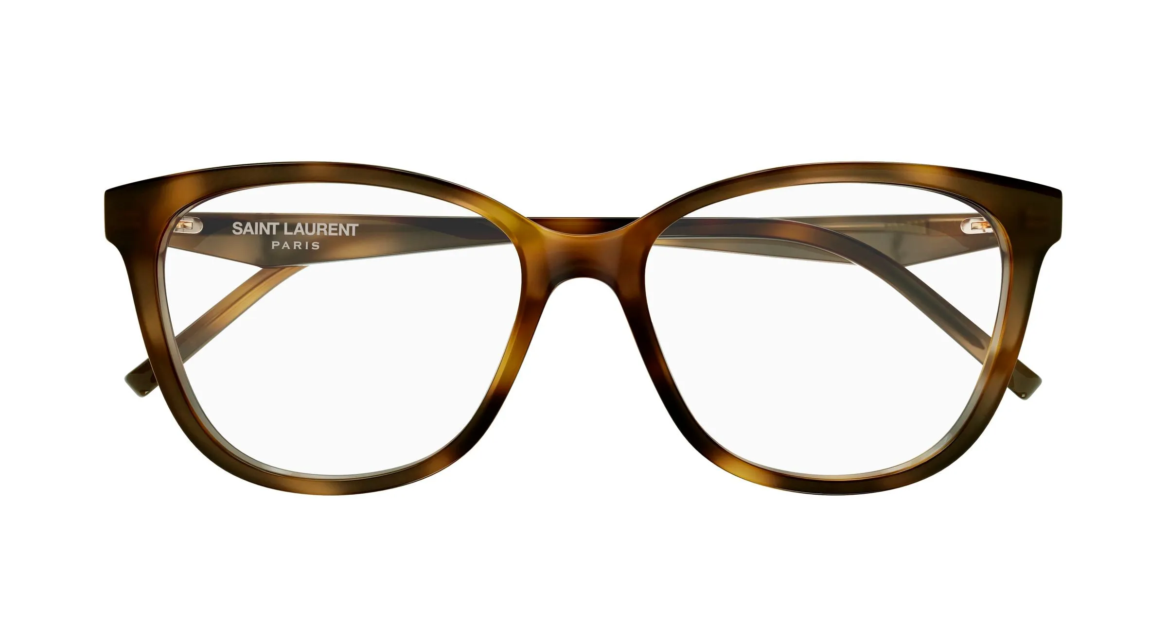 SAINT LAURENT SL M187/F 003 Montature da vista Acetato Havana Trasparente Cat Eye - immagine 2