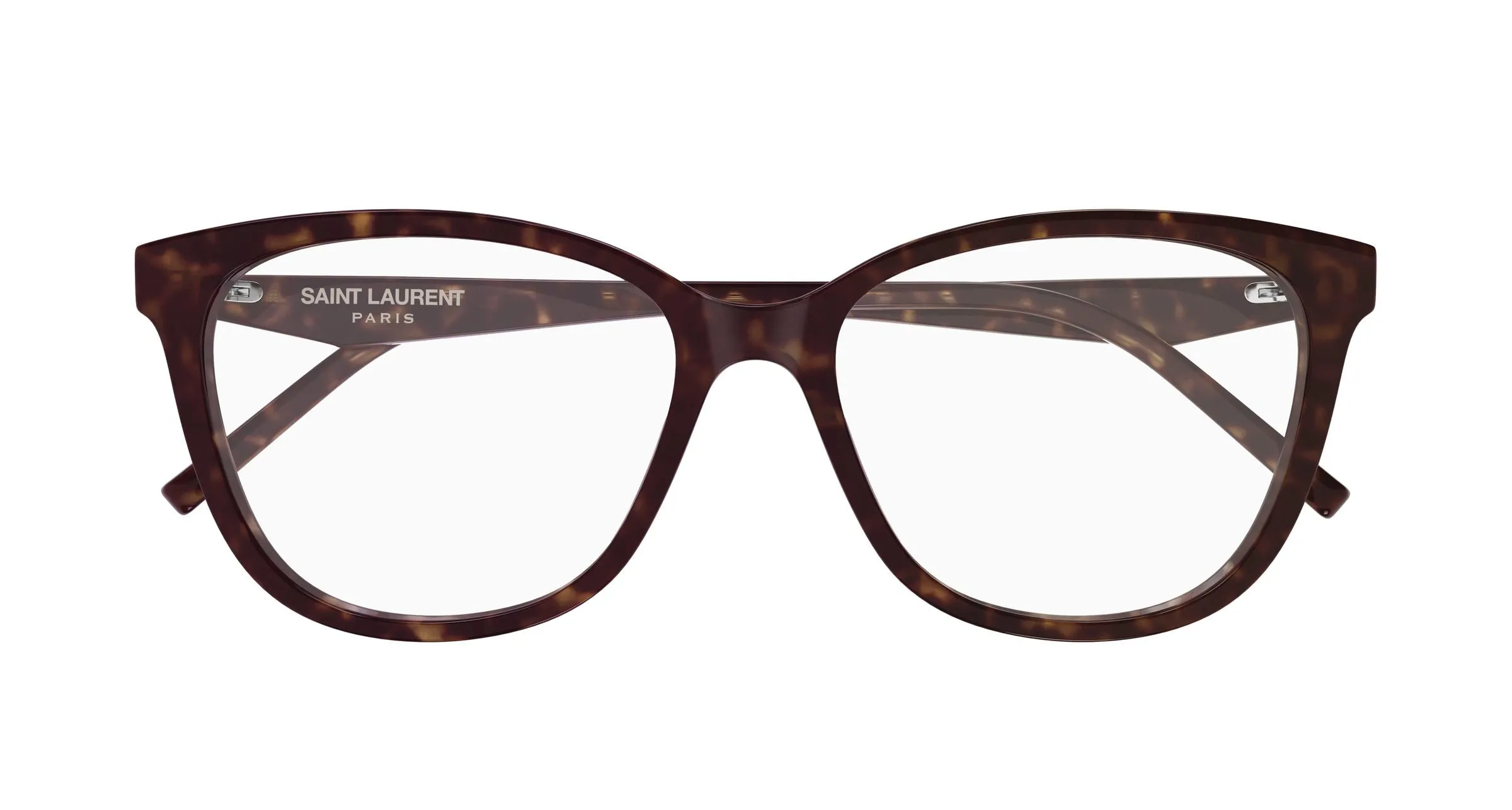 SAINT LAURENT SL M187/F 002 Montature da vista Acetato Havana Trasparente Cat Eye - immagine 2