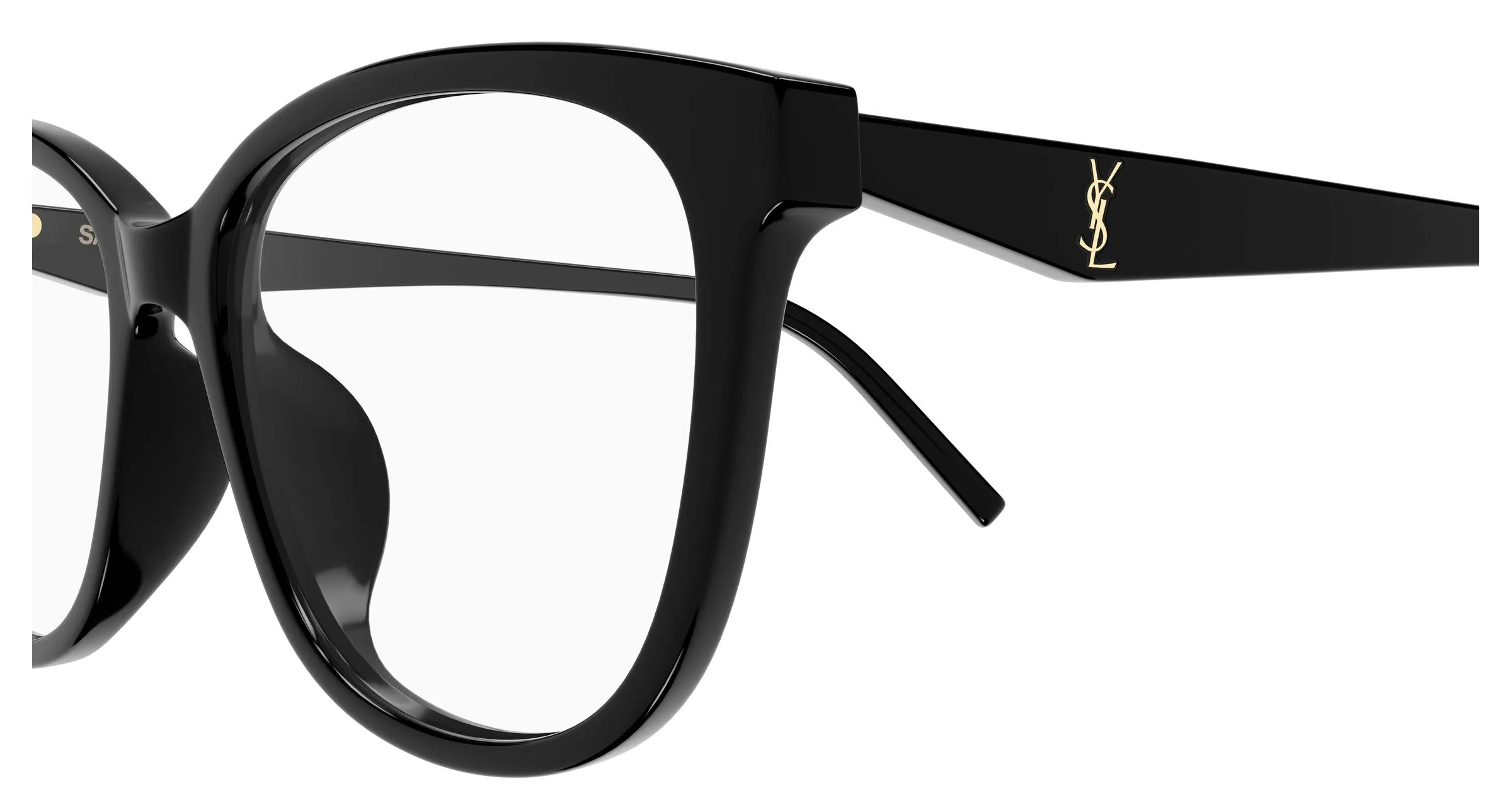 SAINT LAURENT SL M187/F 001 Montature da vista Acetato Nero Trasparente Cat Eye - immagine 3