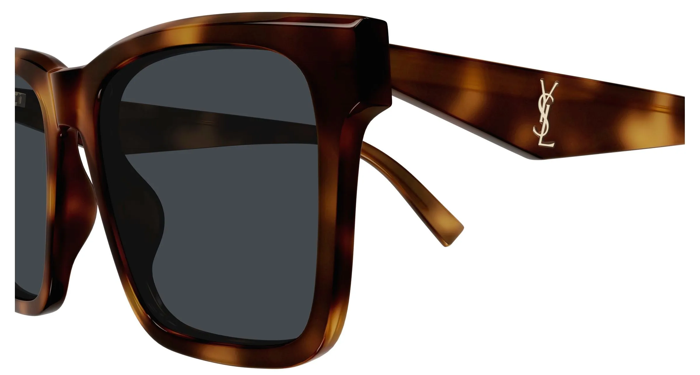 SAINT LAURENT SL M170 003 Occhiali da sole Acetato Havana Grigio Squadrata - immagine 3