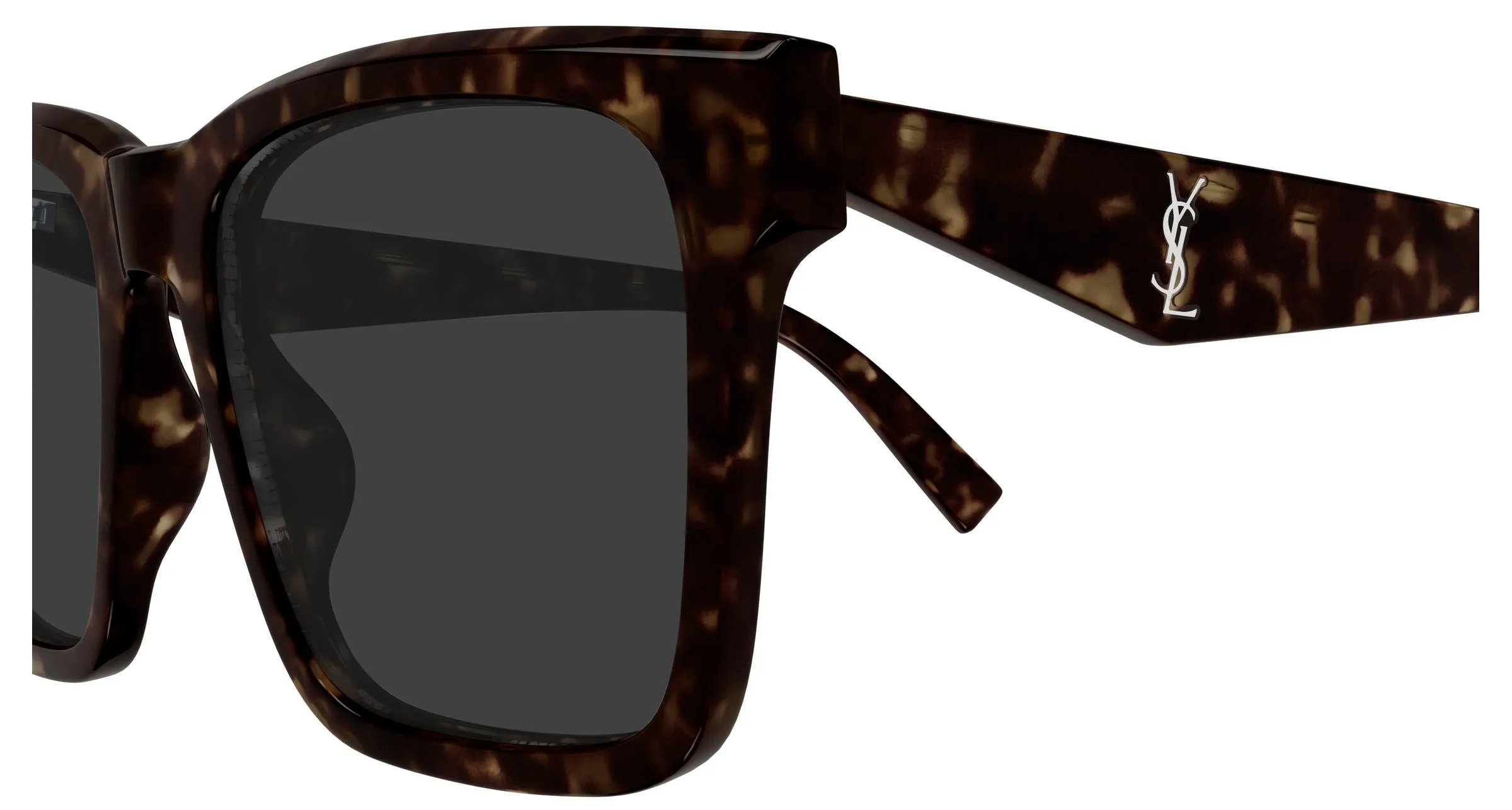 SAINT LAURENT SL M170 002 Occhiali da sole Acetato Havana Grigio Squadrata - immagine 3