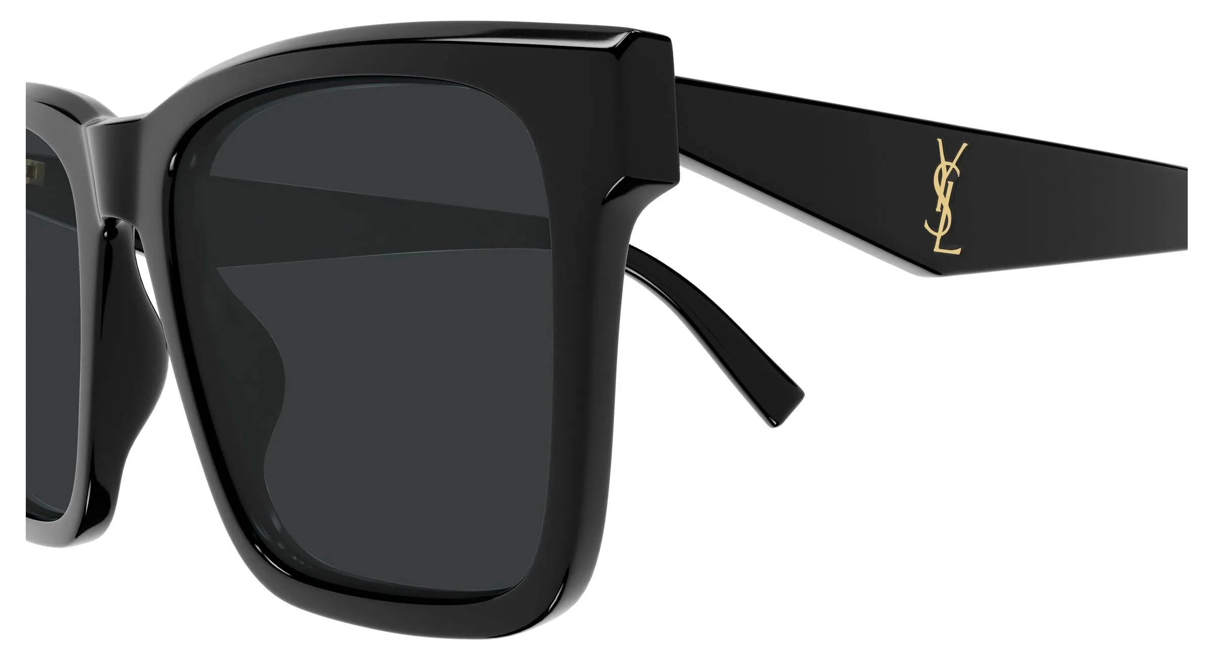 SAINT LAURENT SL M170 001 Occhiali da sole Acetato Nero Nero Squadrata - immagine 3