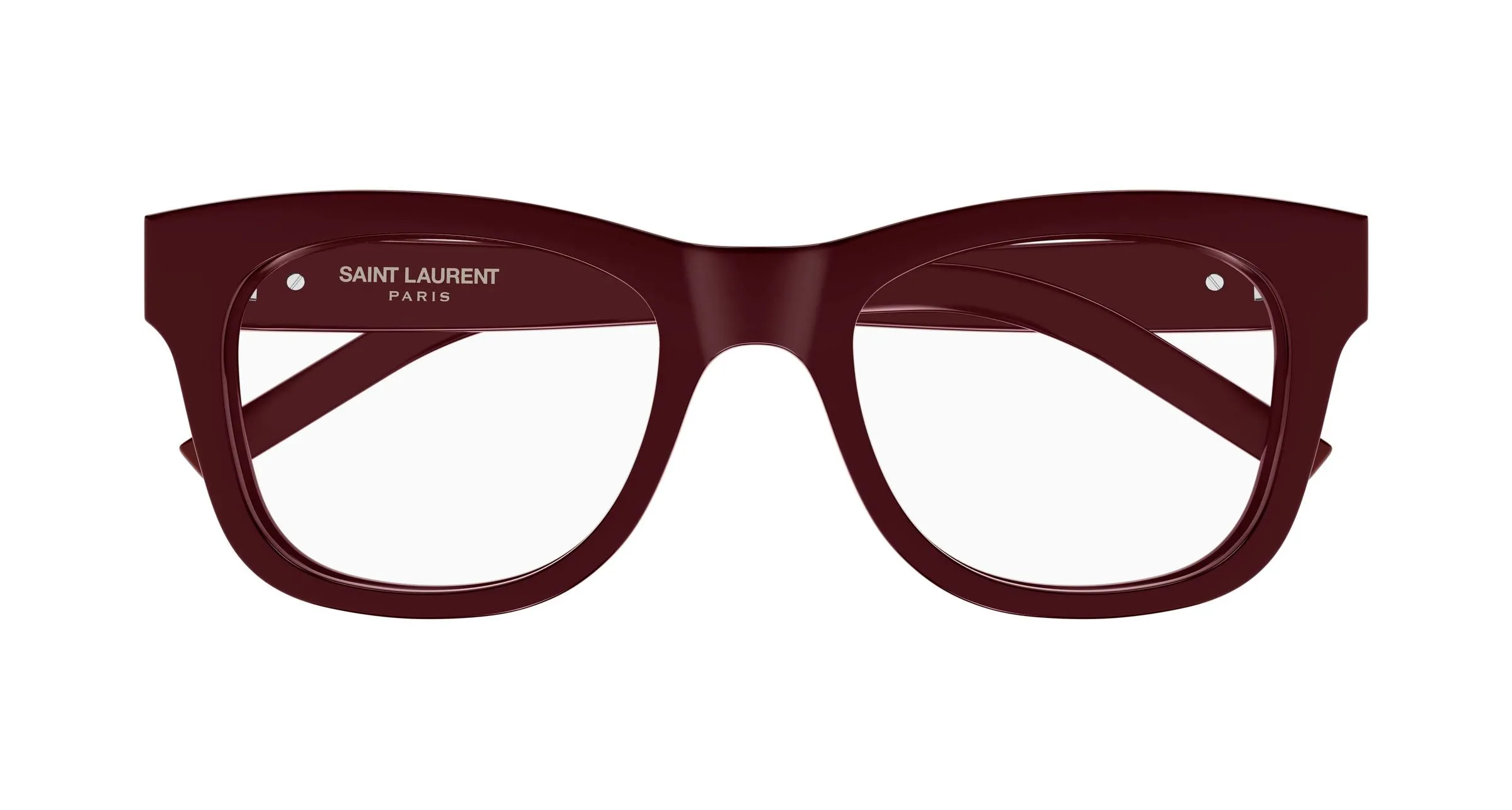 SAINT LAURENT SL M159 006 Montature da vista Acetato Bordeaux Trasparente Cat Eye Antiriflesso - immagine 2