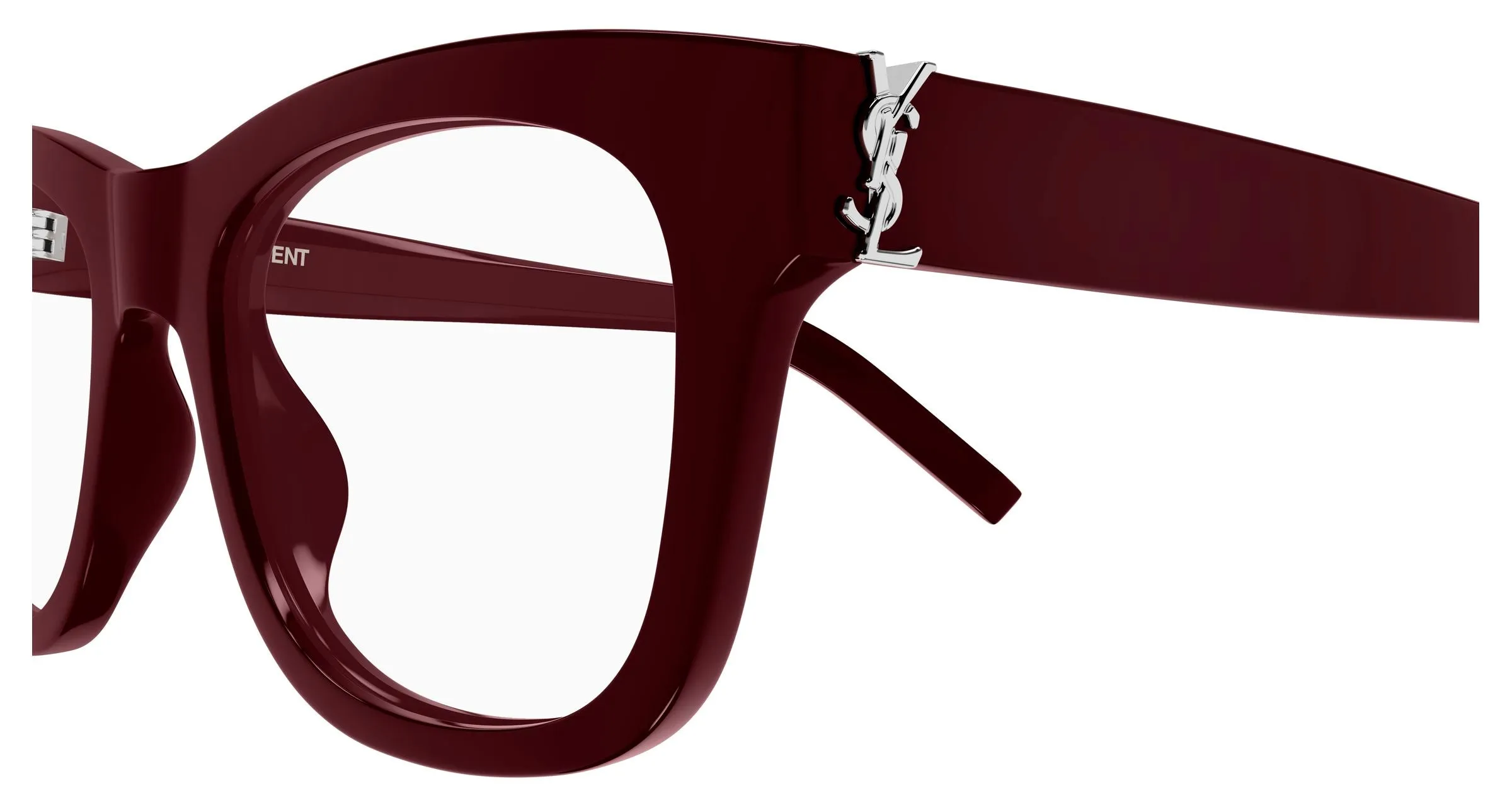 SAINT LAURENT SL M159 006 Montature da vista Acetato Bordeaux Trasparente Cat Eye Antiriflesso - immagine 3