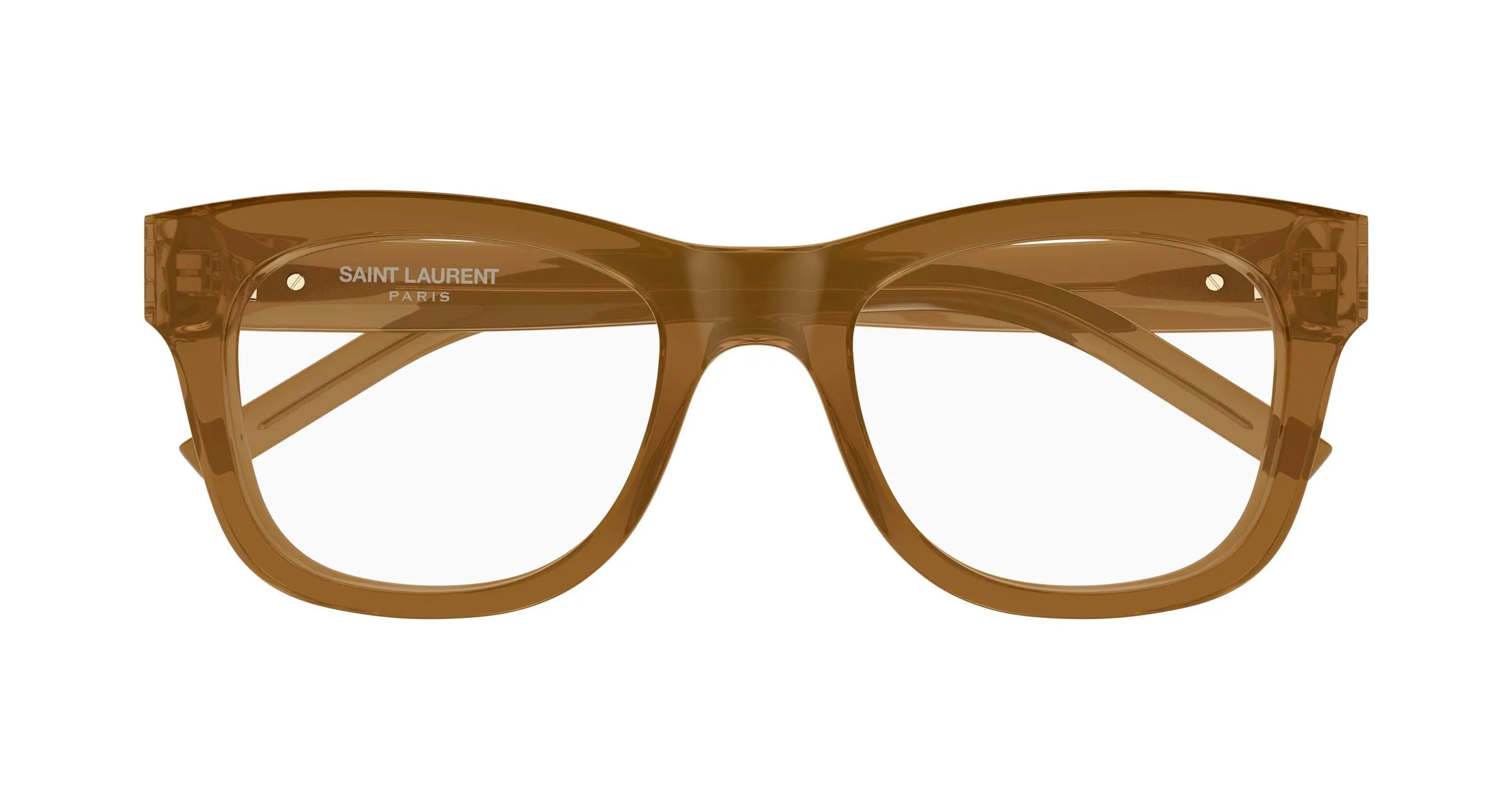 SAINT LAURENT SL M159 005 Montature da vista Acetato Marrone Trasparente Cat Eye Antiriflesso - immagine 2