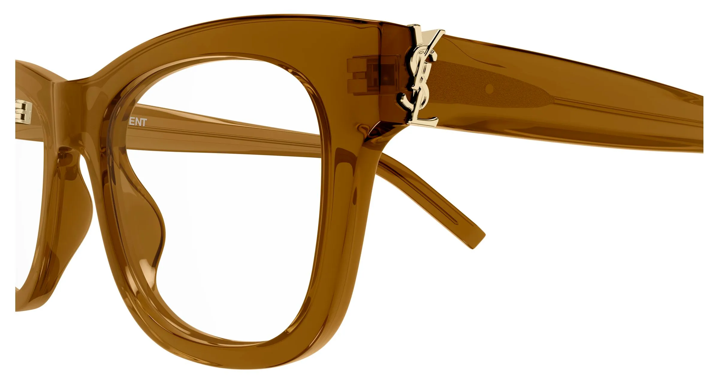 SAINT LAURENT SL M159 005 Montature da vista Acetato Marrone Trasparente Cat Eye Antiriflesso - immagine 3