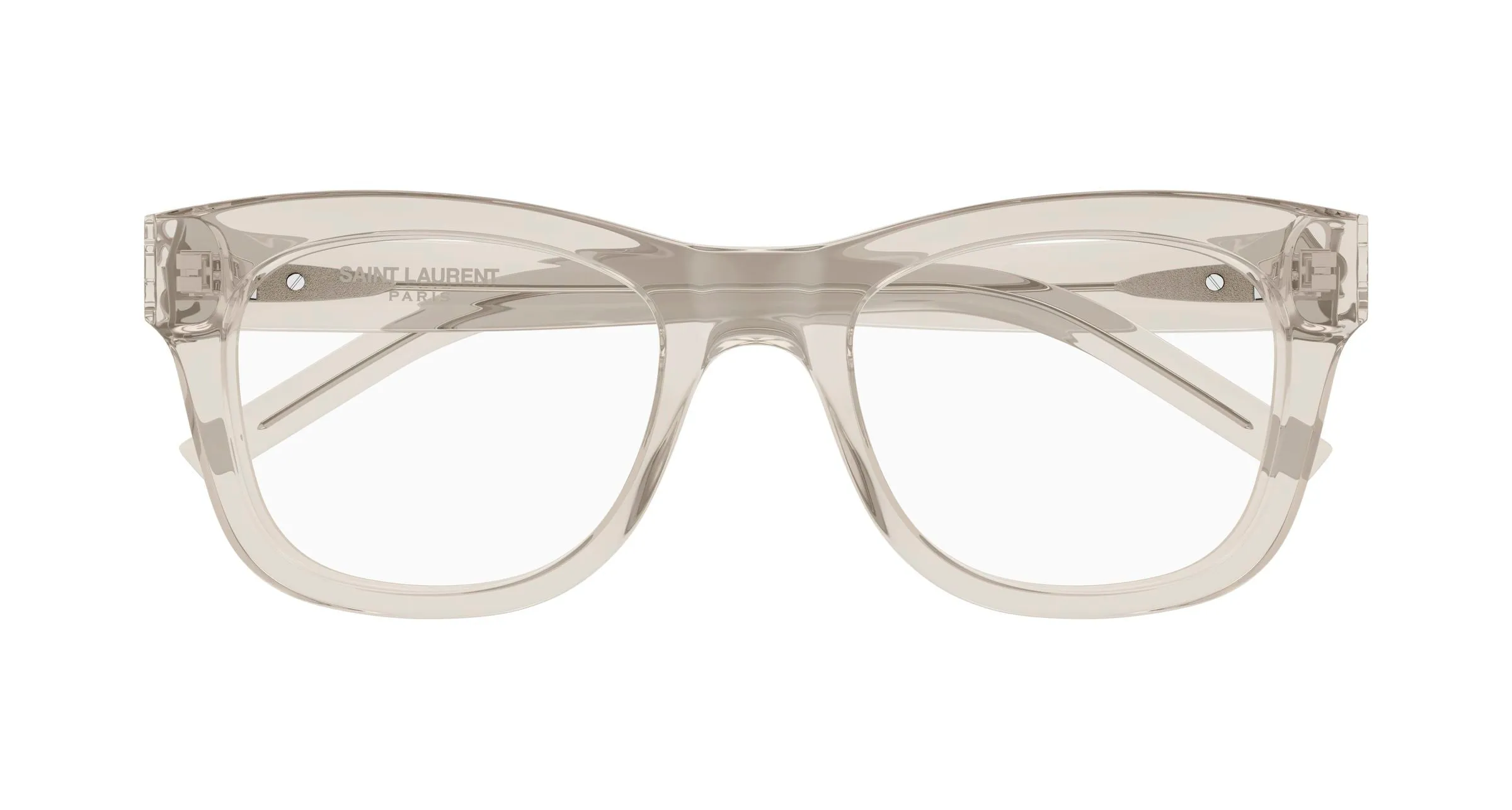 SAINT LAURENT SL M159 004 Montature da vista Acetato Beige Trasparente Cat Eye Antiriflesso - immagine 2