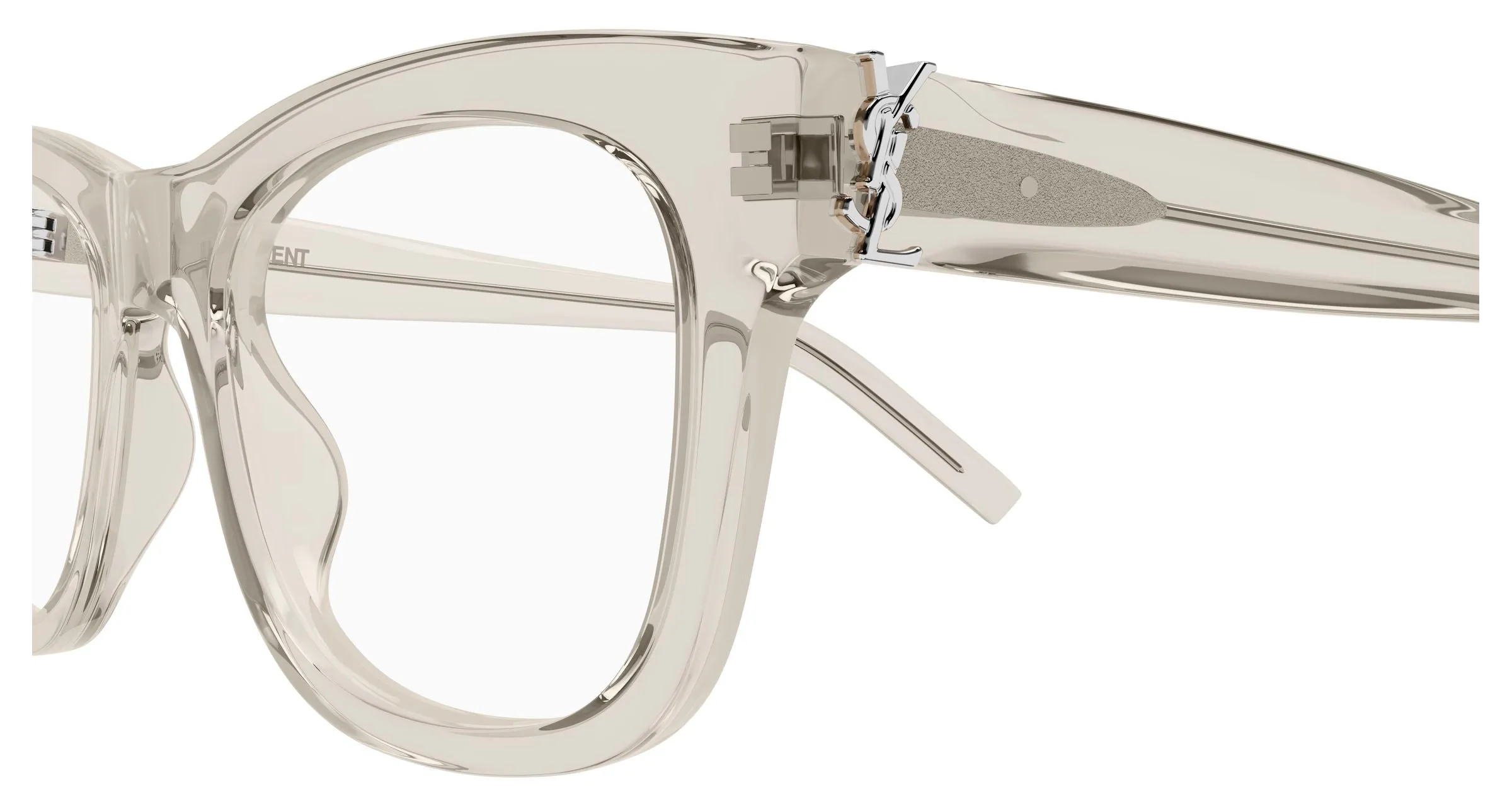 SAINT LAURENT SL M159 004 Montature da vista Acetato Beige Trasparente Cat Eye Antiriflesso - immagine 3