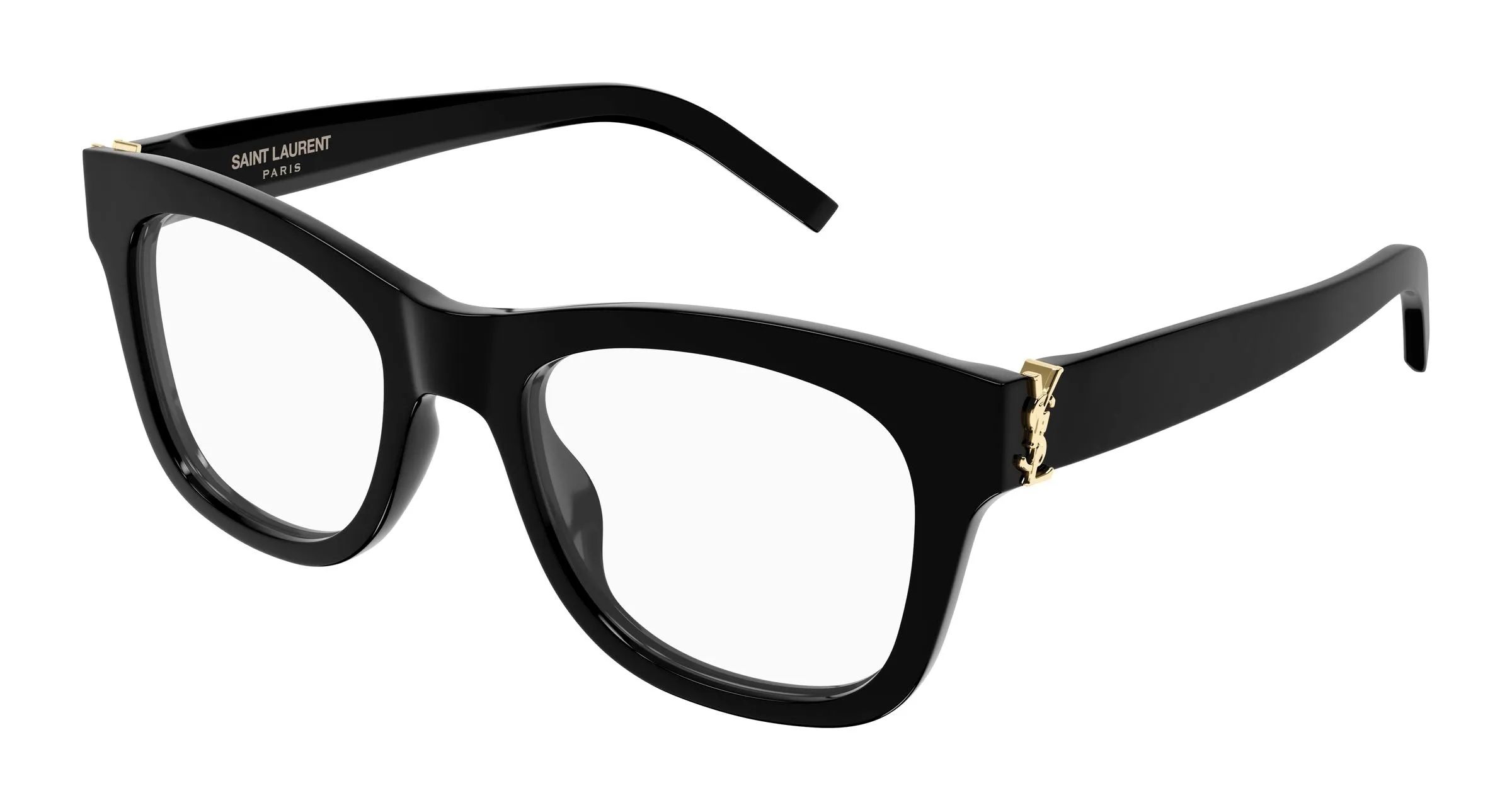 SAINT LAURENT SL M159 001 Montature da vista Acetato Nero Trasparente Cat Eye Antiriflesso - immagine 1