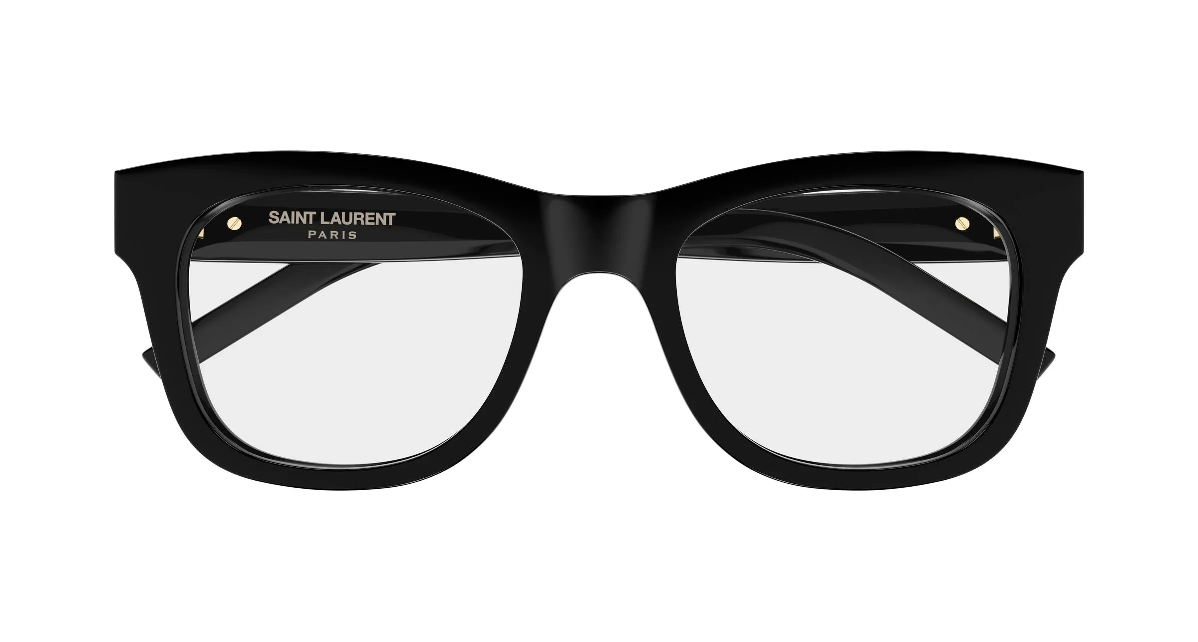 SAINT LAURENT SL M159 001 Montature da vista Acetato Nero Trasparente Cat Eye Antiriflesso - immagine 2