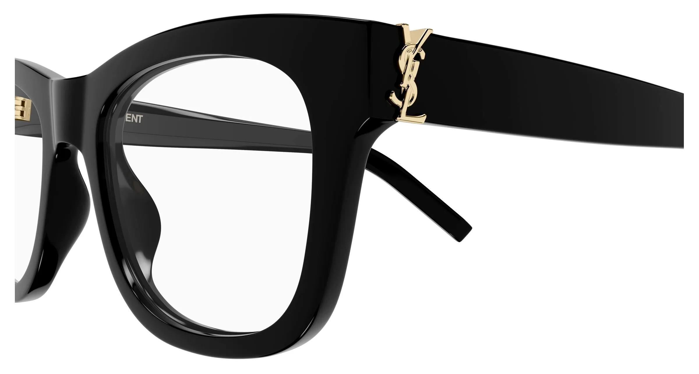 SAINT LAURENT SL M159 001 Montature da vista Acetato Nero Trasparente Cat Eye Antiriflesso - immagine 3
