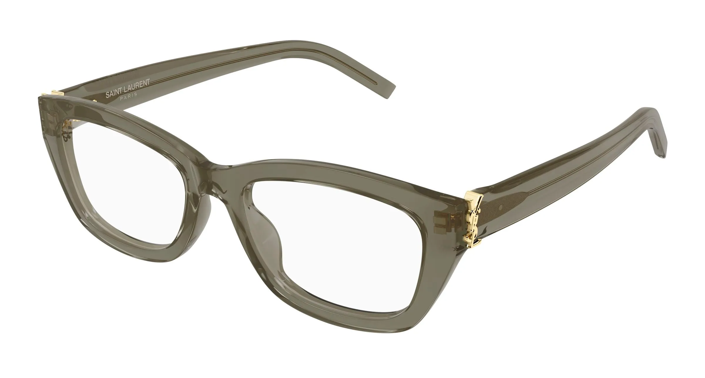 SAINT LAURENT SL M153 OPT 005 Montature da vista Acetato Marrone Trasparente Cat Eye Antiriflesso - immagine 1