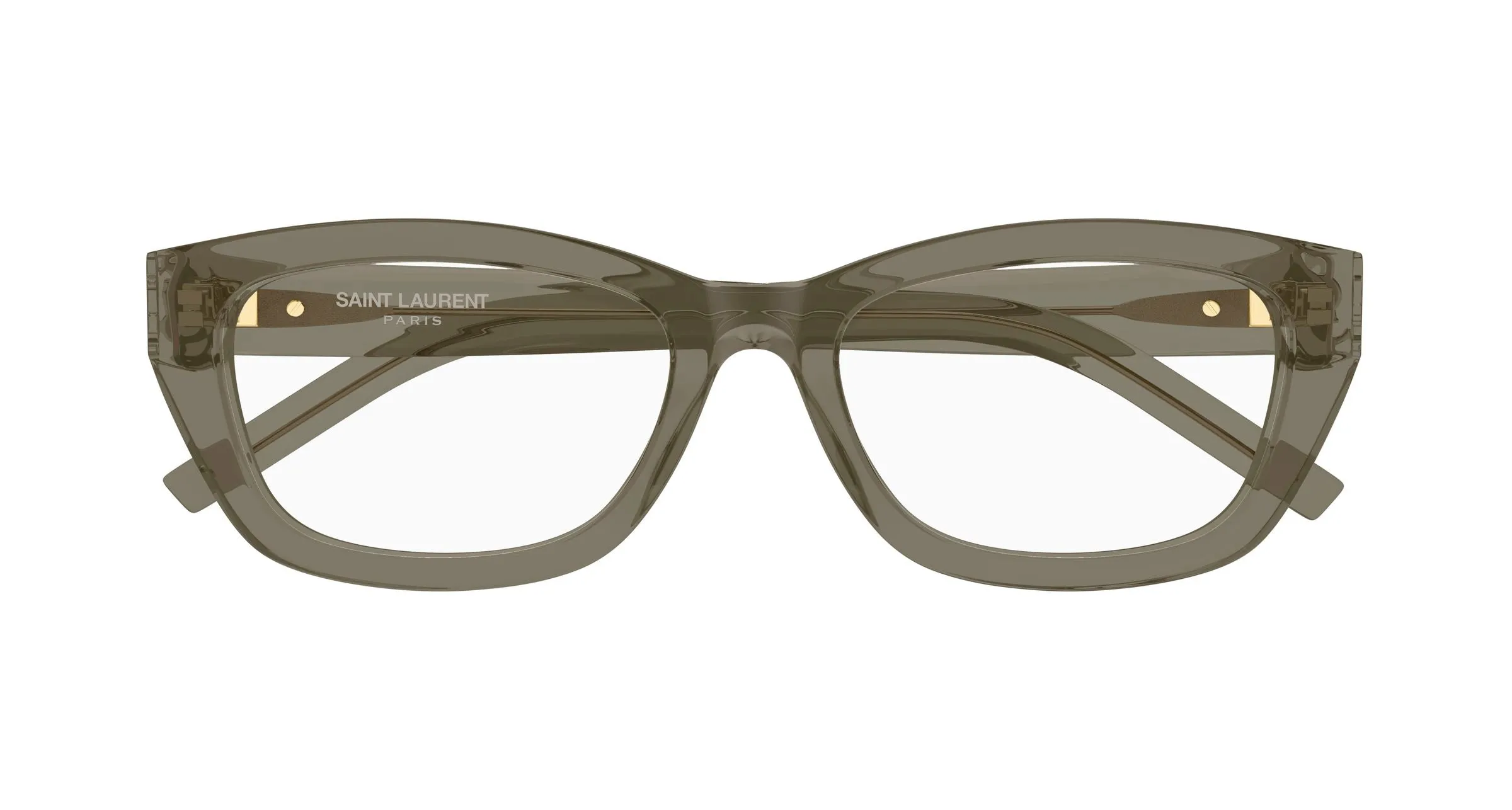 SAINT LAURENT SL M153 OPT 005 Montature da vista Acetato Marrone Trasparente Cat Eye Antiriflesso - immagine 2