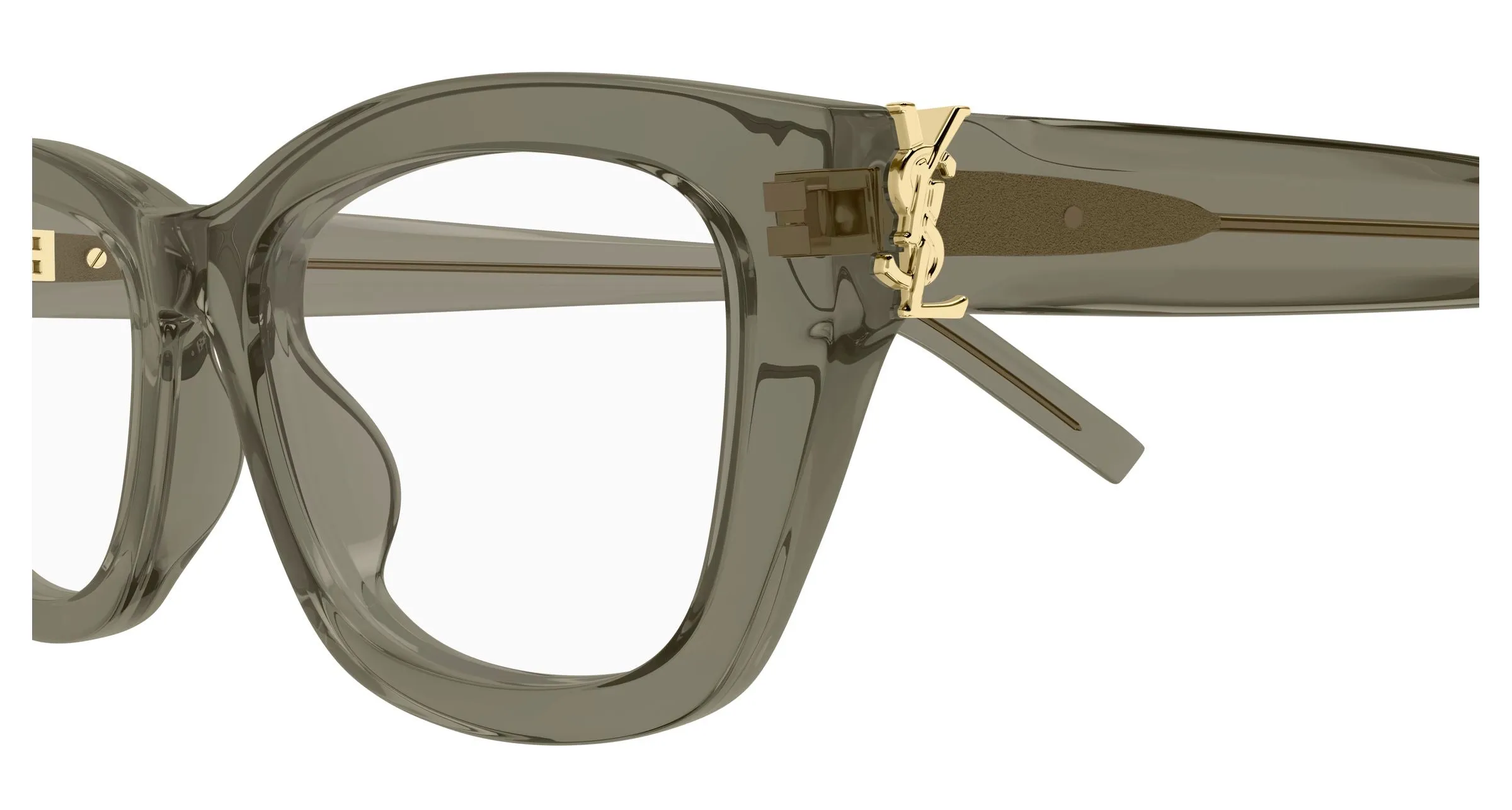 SAINT LAURENT SL M153 OPT 005 Montature da vista Acetato Marrone Trasparente Cat Eye Antiriflesso - immagine 3