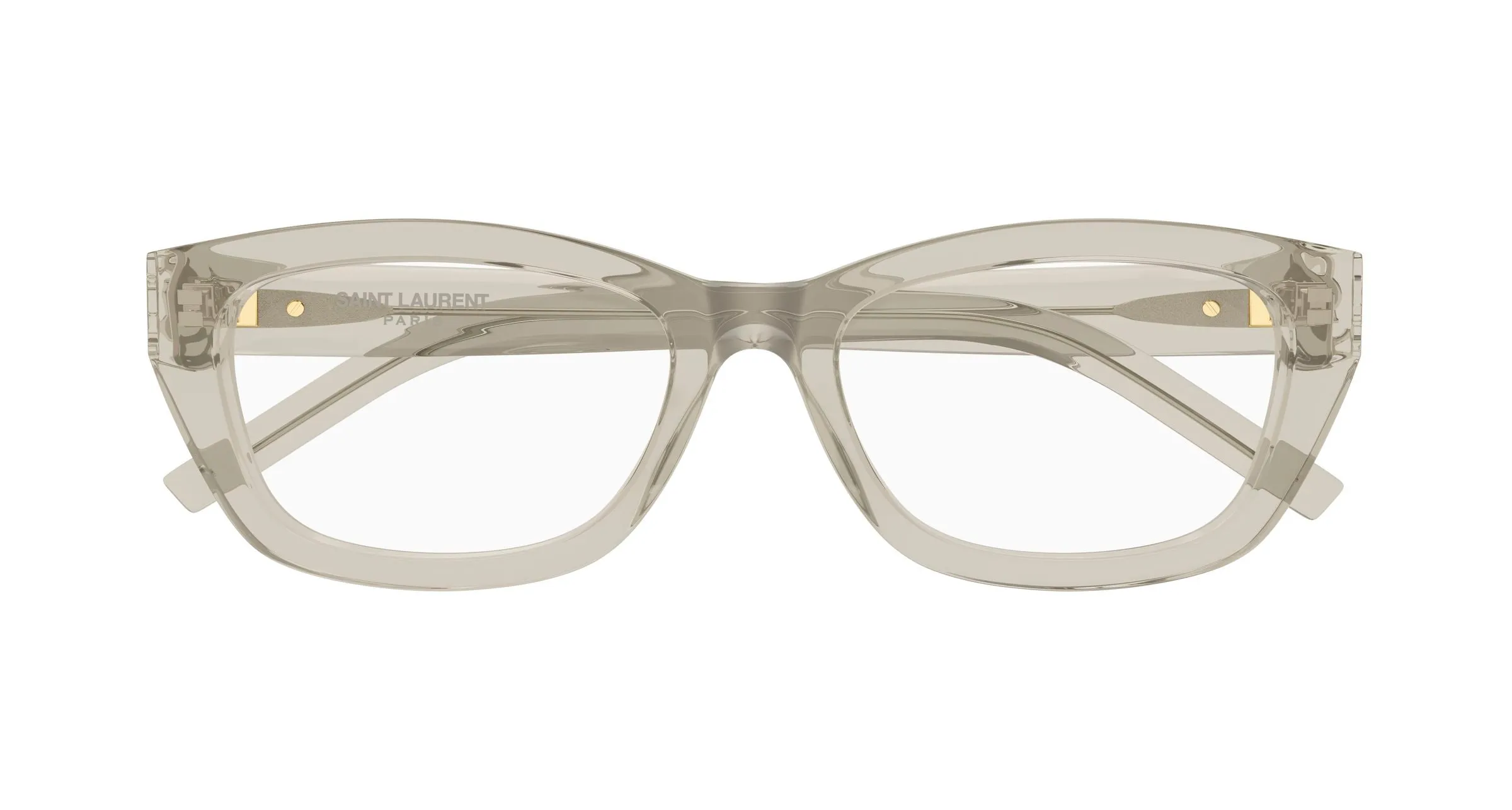 SAINT LAURENT SL M153 OPT 004 Montature da vista Acetato Beige Trasparente Cat Eye Antiriflesso - immagine 2