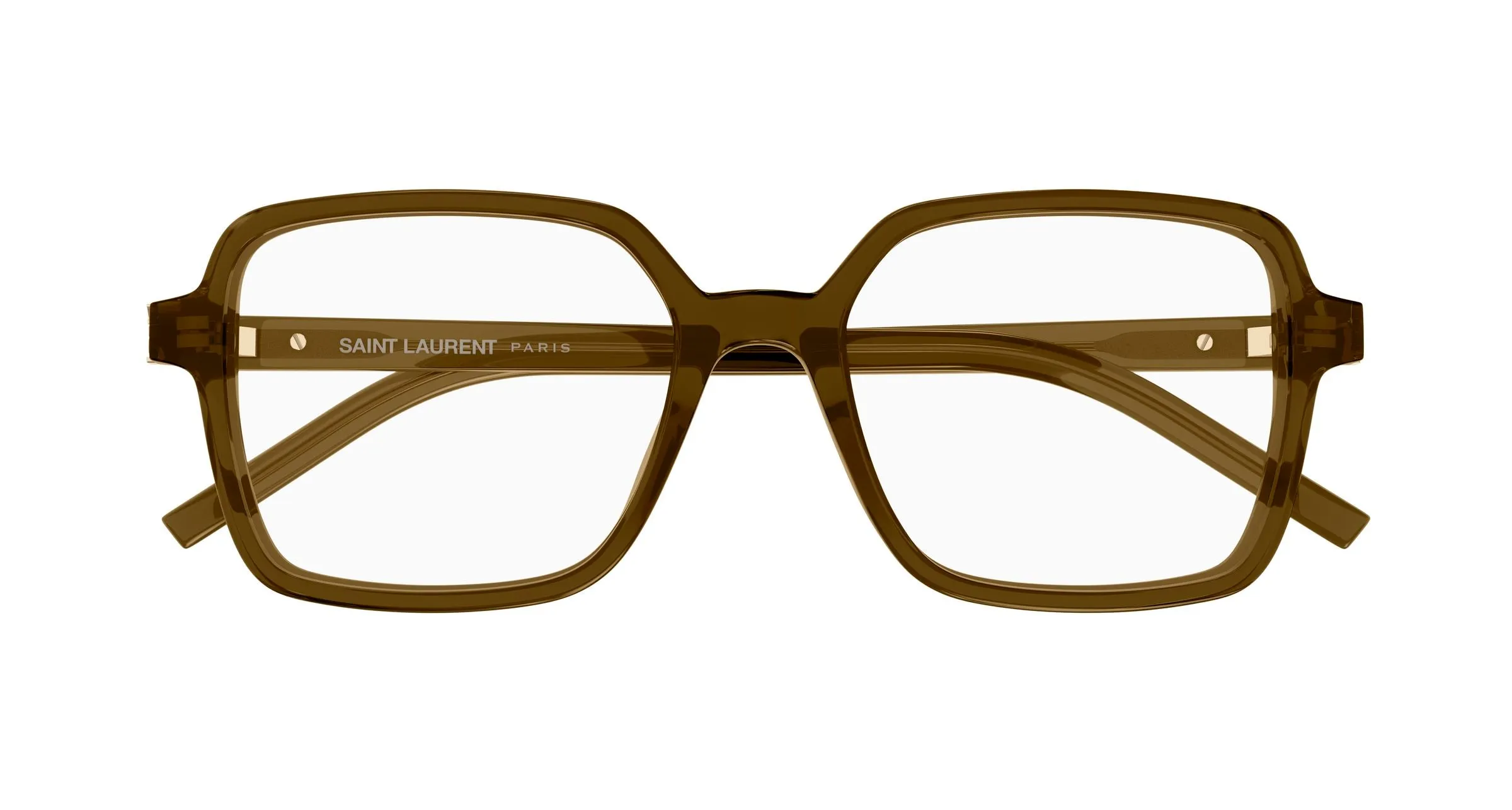 SAINT LAURENT SL M139 013 Montature da vista Acetato Marrone Trasparente Squadrata - immagine 2