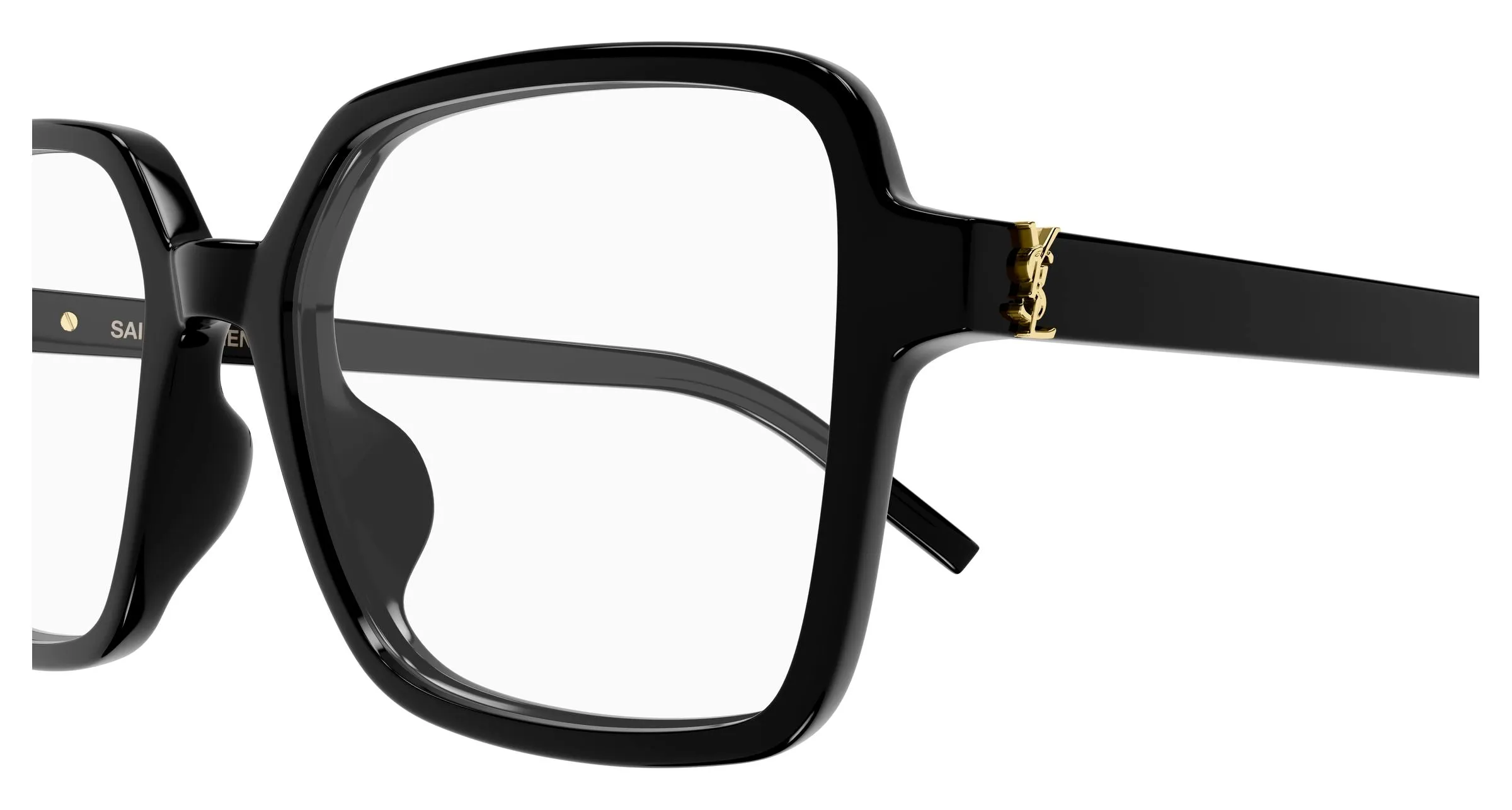SAINT LAURENT SL M139 011 Montature da vista Acetato Nero Trasparente Squadrata - immagine 3