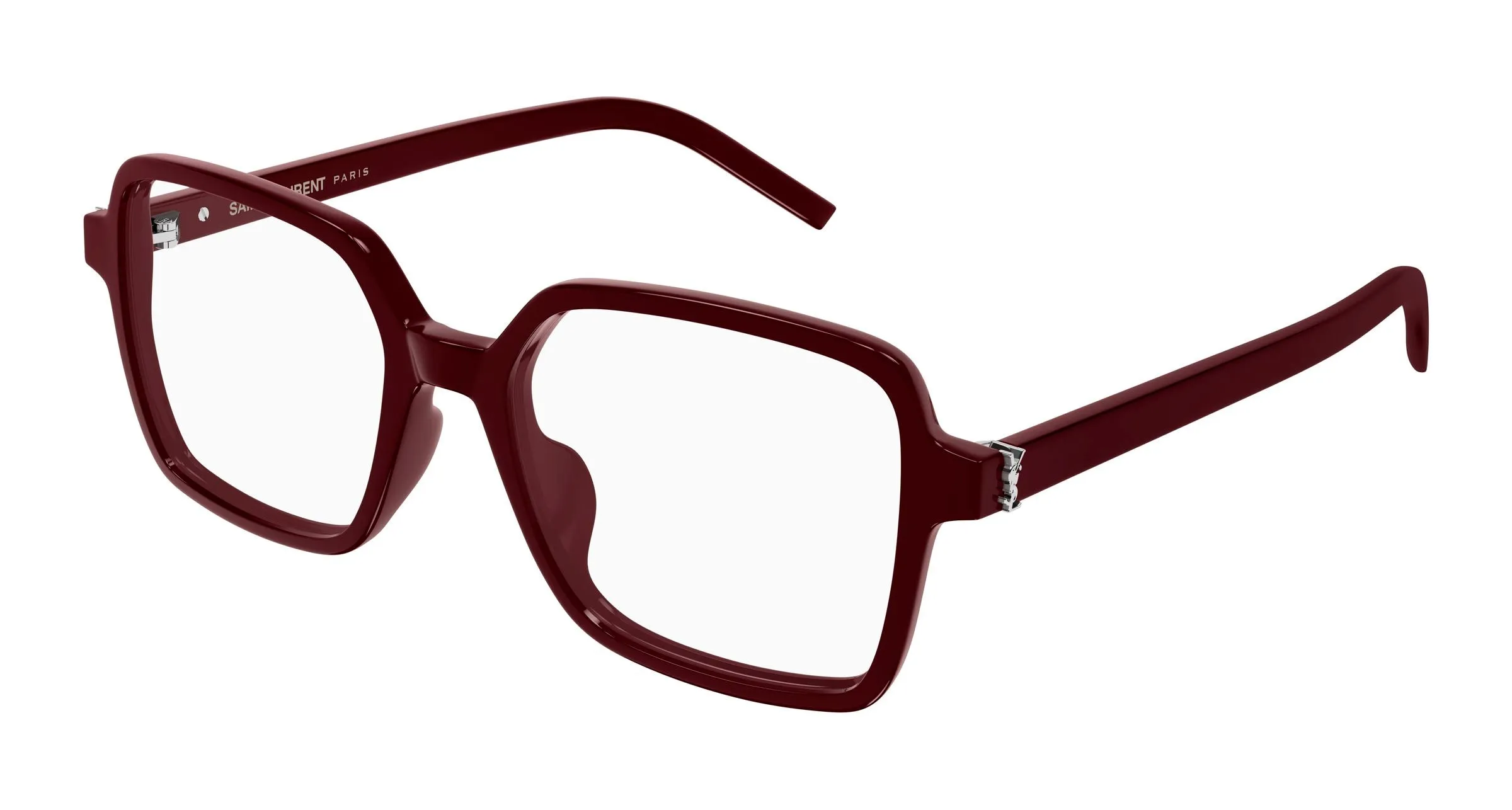 SAINT LAURENT SL M139 006 Montature da vista Acetato Bordeaux Trasparente Squadrata Antiriflesso - immagine 1